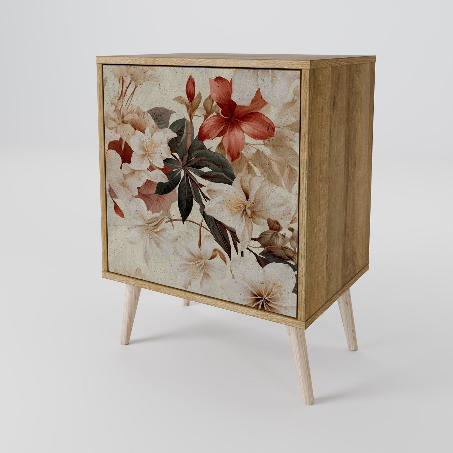 PETAL HARMONY 1-Door Sideboard in Oak Effect