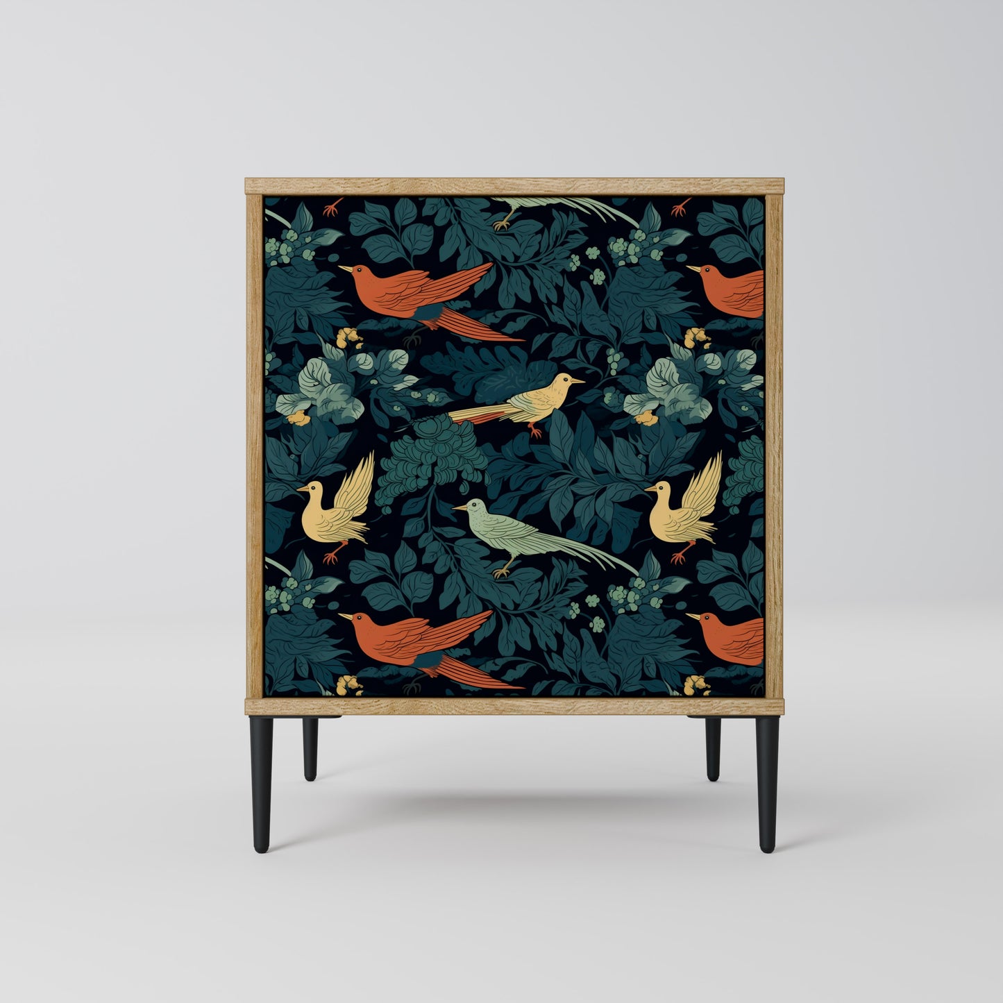 FOWL ORNAMENT 1-Door Sideboard in Oak Effect