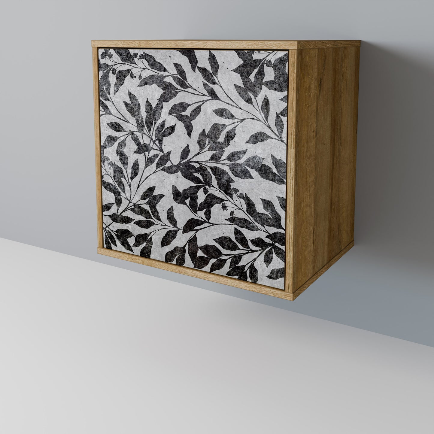 CHARCOAL SPROUT 1-Door Sideboard in Oak Effect