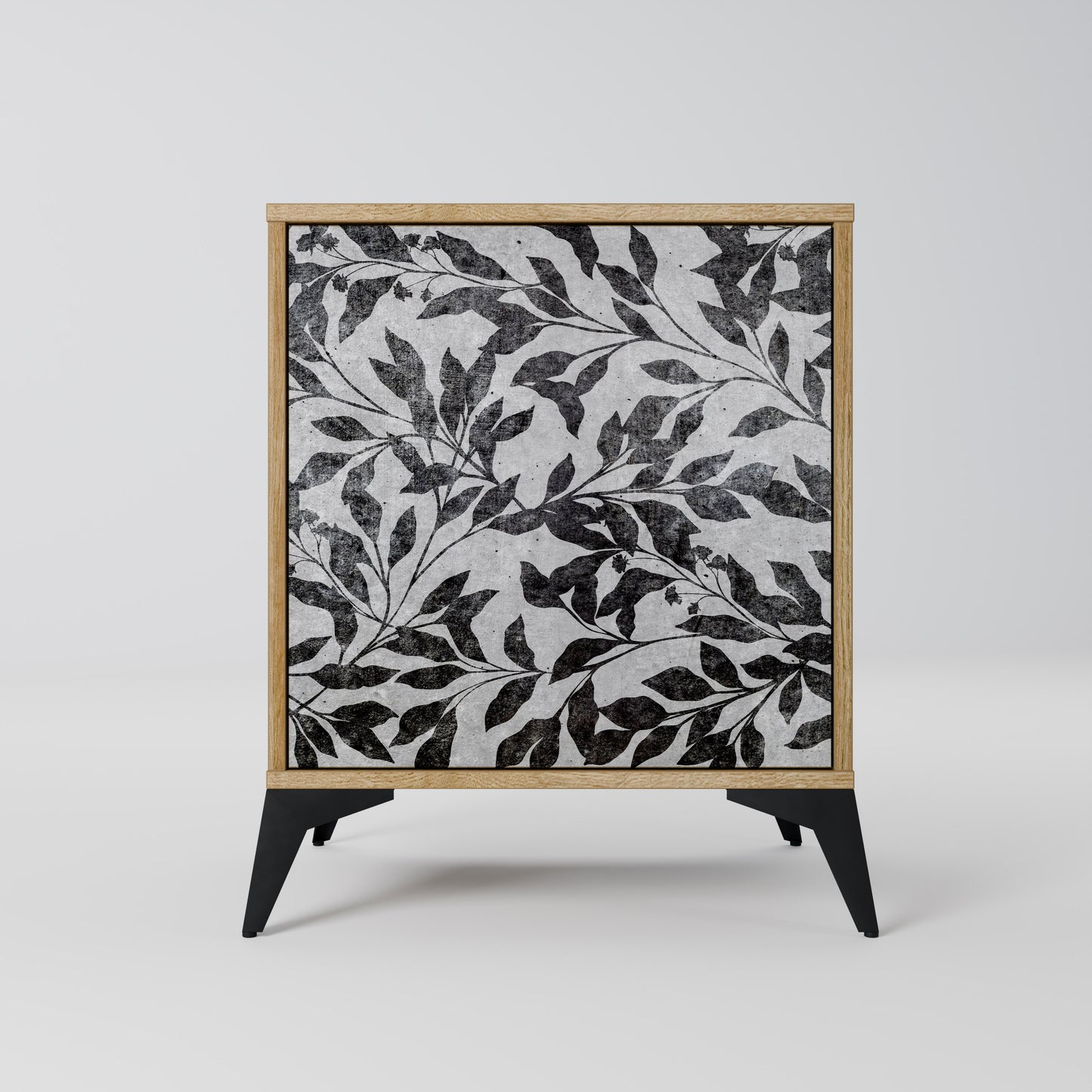 CHARCOAL SPROUT 1-Door Sideboard in Oak Effect