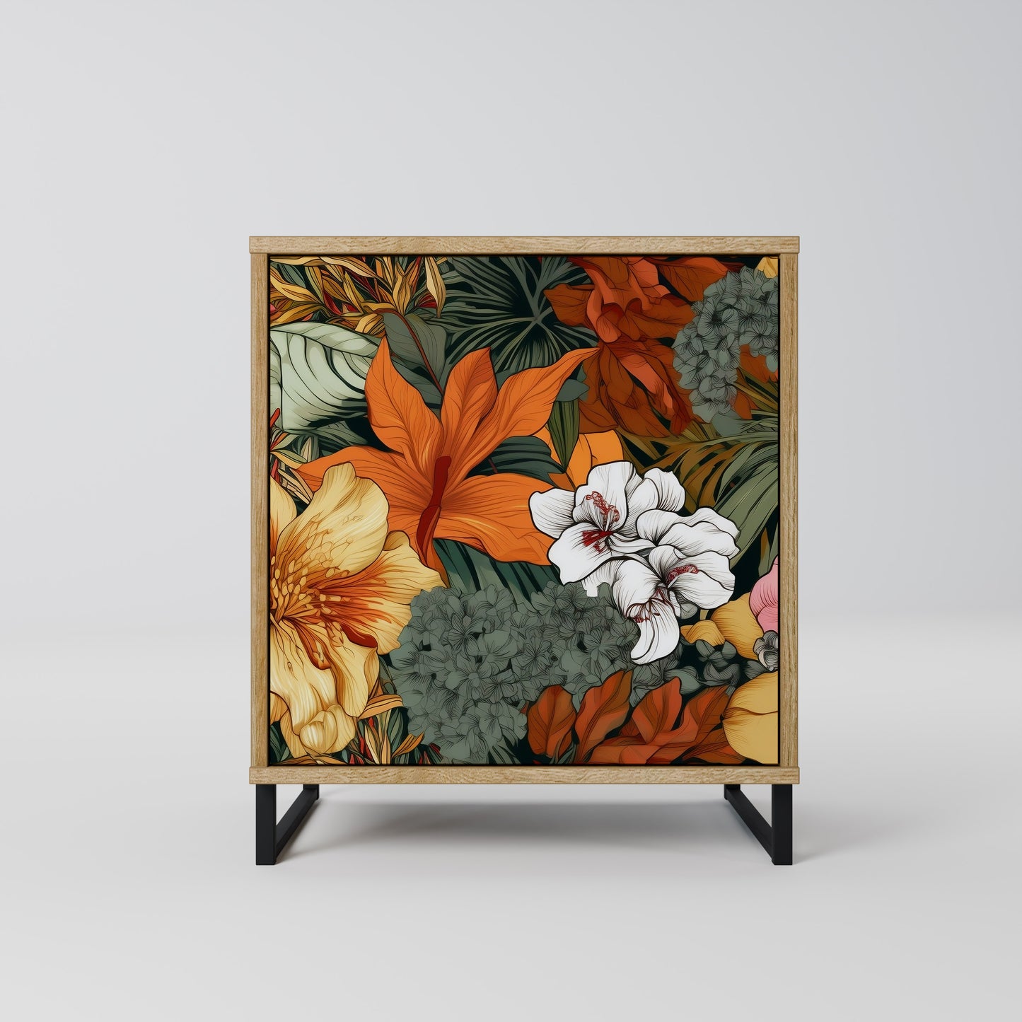 RADIANT FLORA 1-Door Sideboard in Oak Effect
