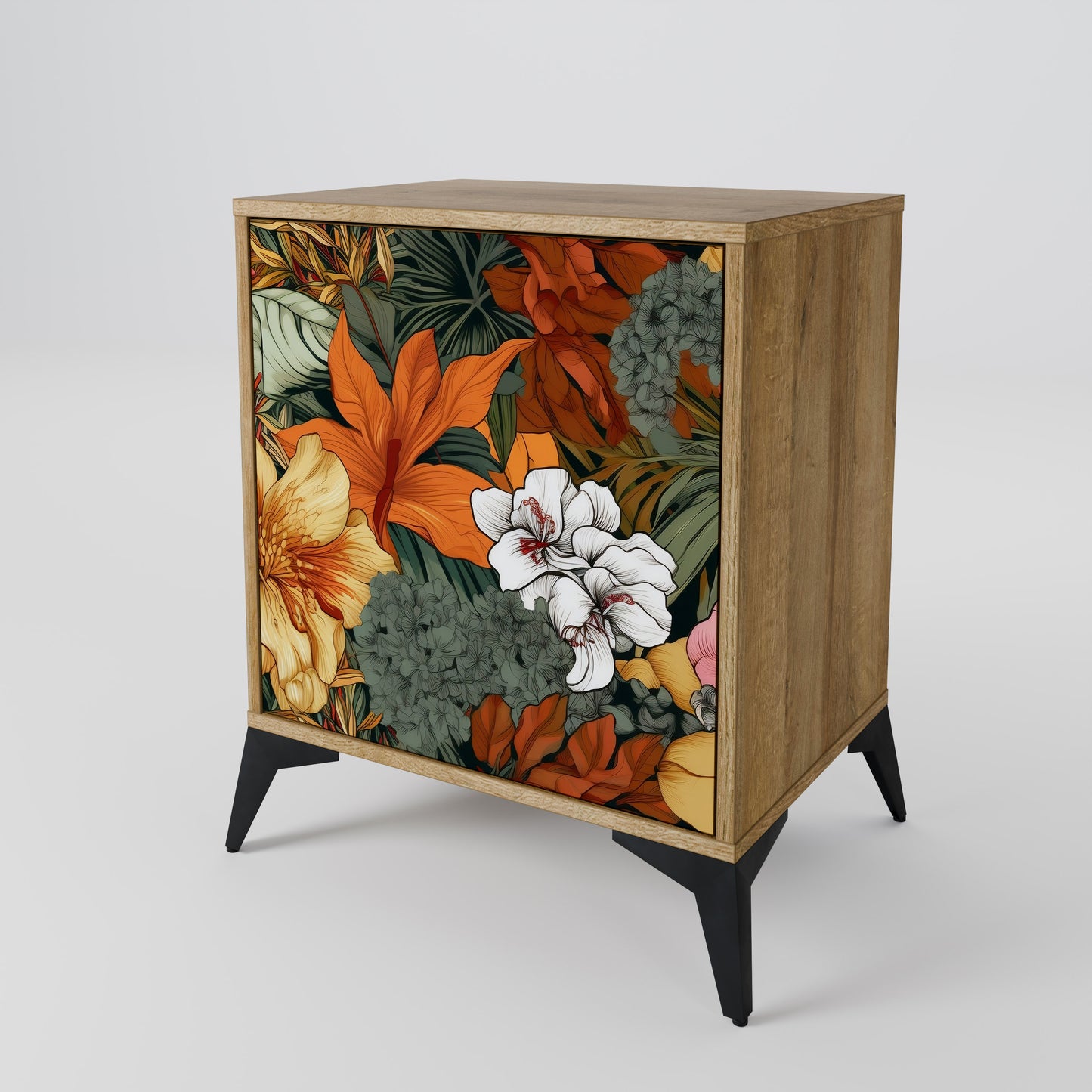 RADIANT FLORA 1-Door Sideboard in Oak Effect