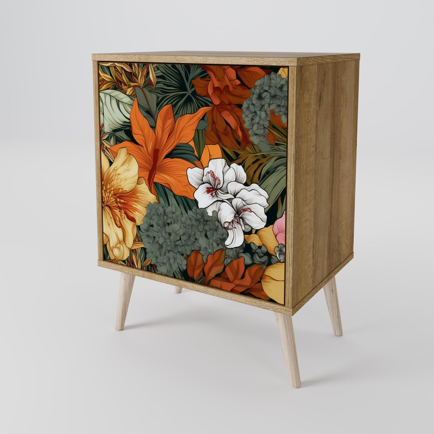 RADIANT FLORA 1-Door Sideboard in Oak Effect