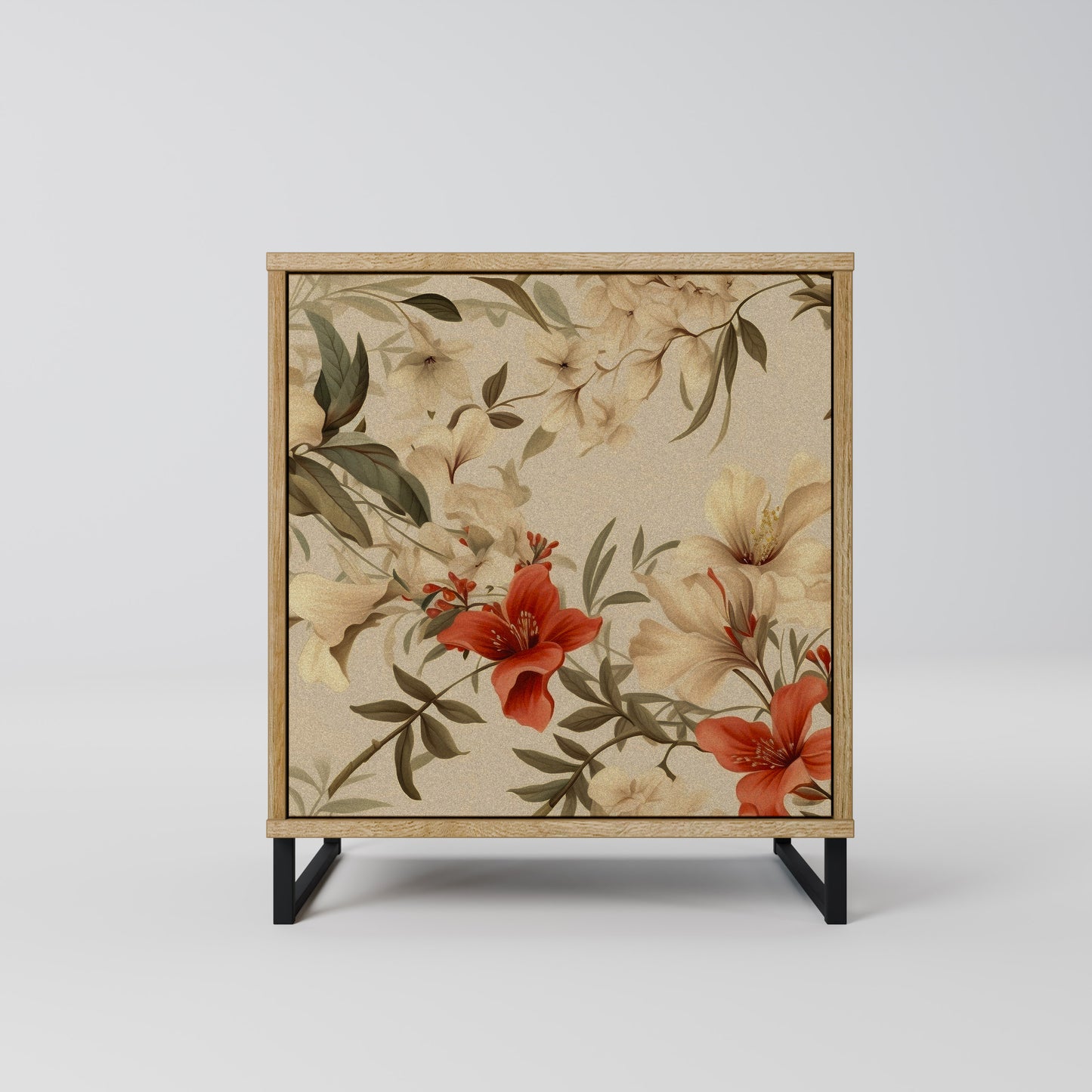 BLOOMING HARMONY 1-Door Sideboard in Oak Effect