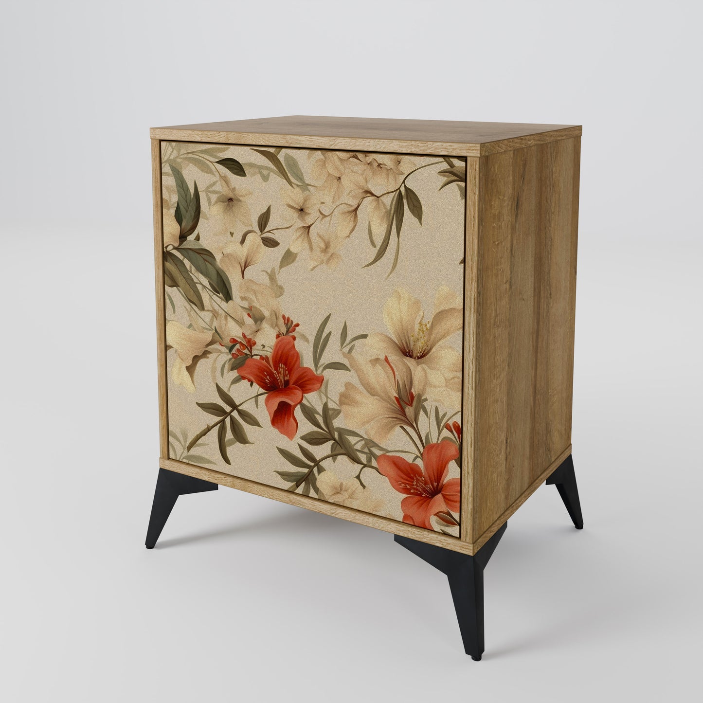 BLOOMING HARMONY 1-Door Sideboard in Oak Effect