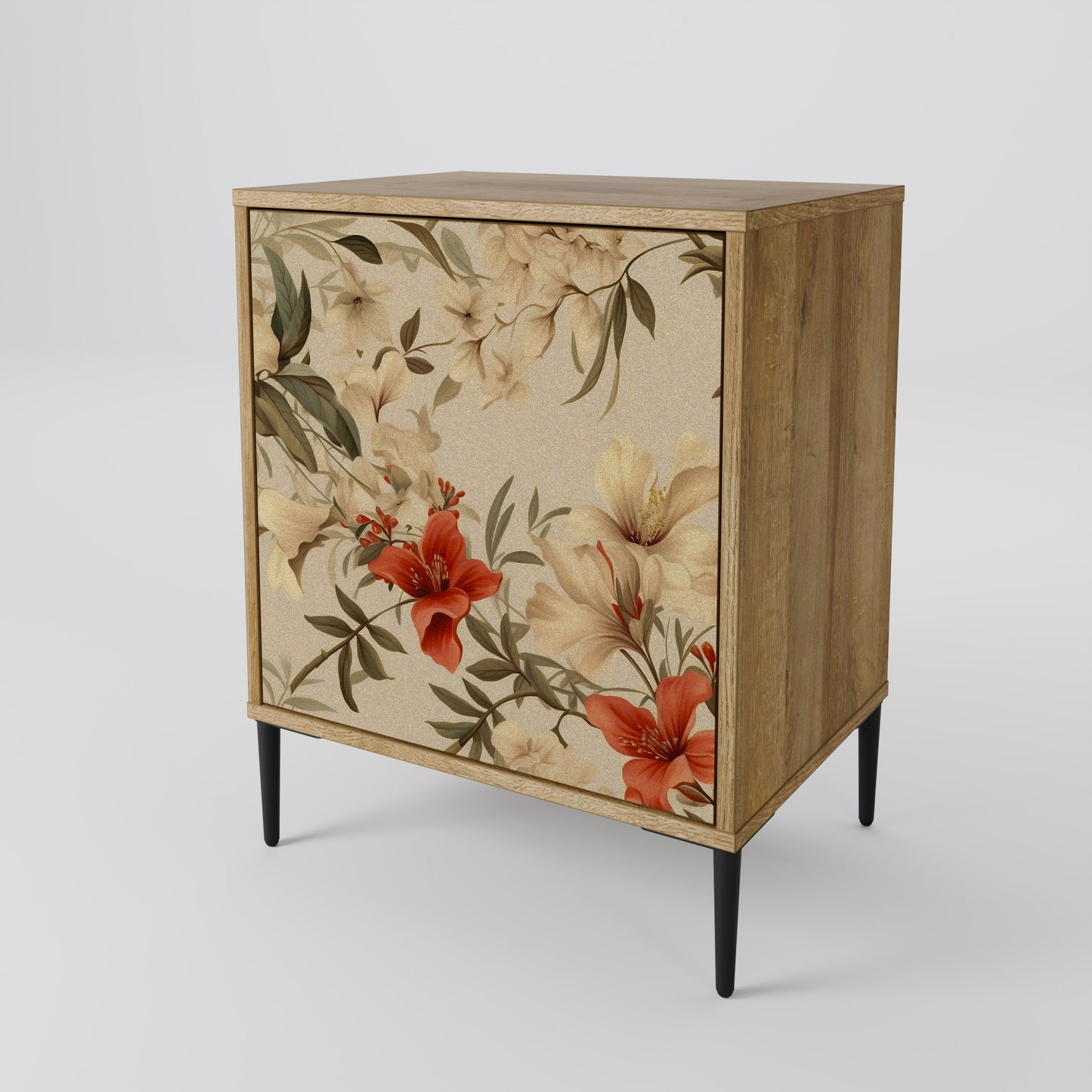 BLOOMING HARMONY 1-Door Sideboard in Oak Effect