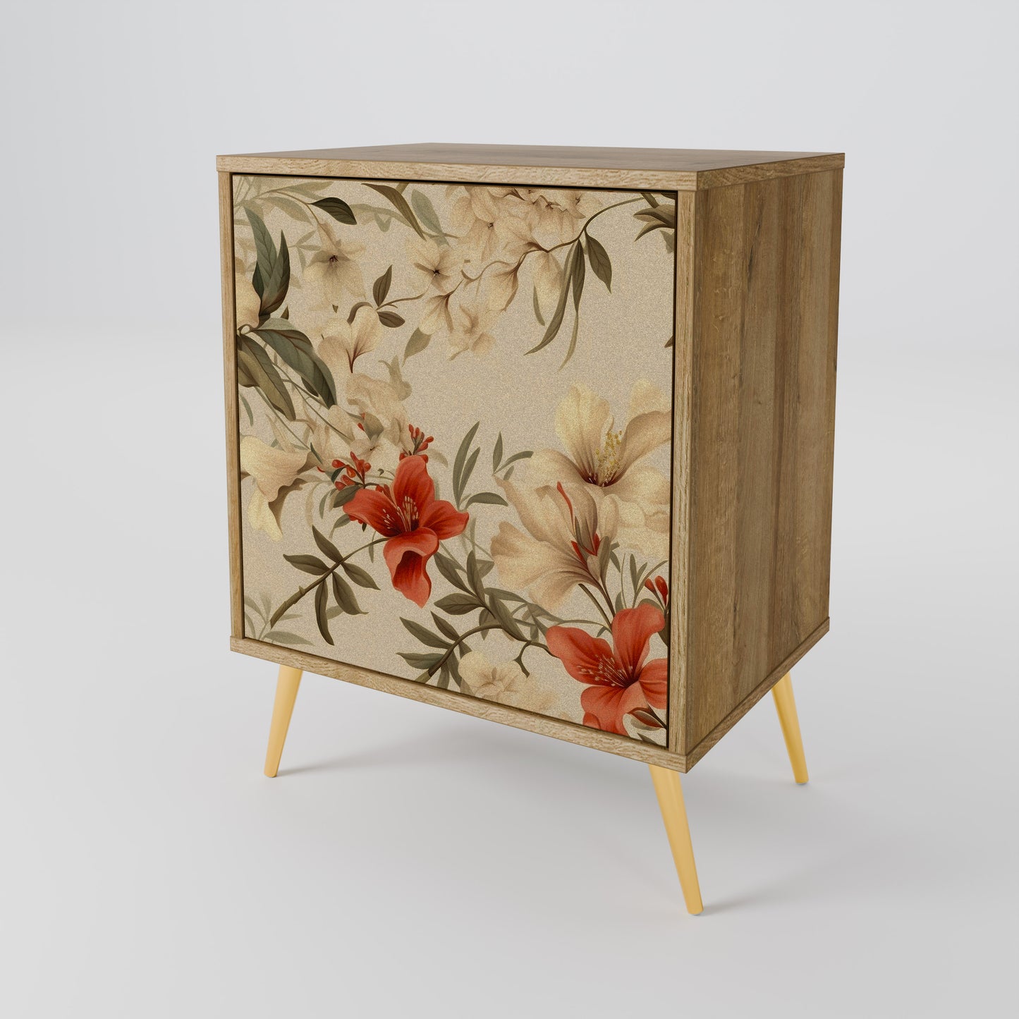 BLOOMING HARMONY 1-Door Sideboard in Oak Effect