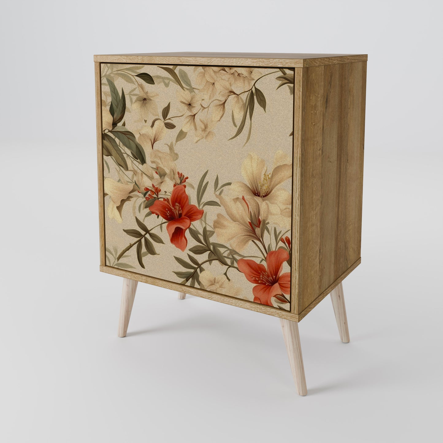 BLOOMING HARMONY 1-Door Sideboard in Oak Effect