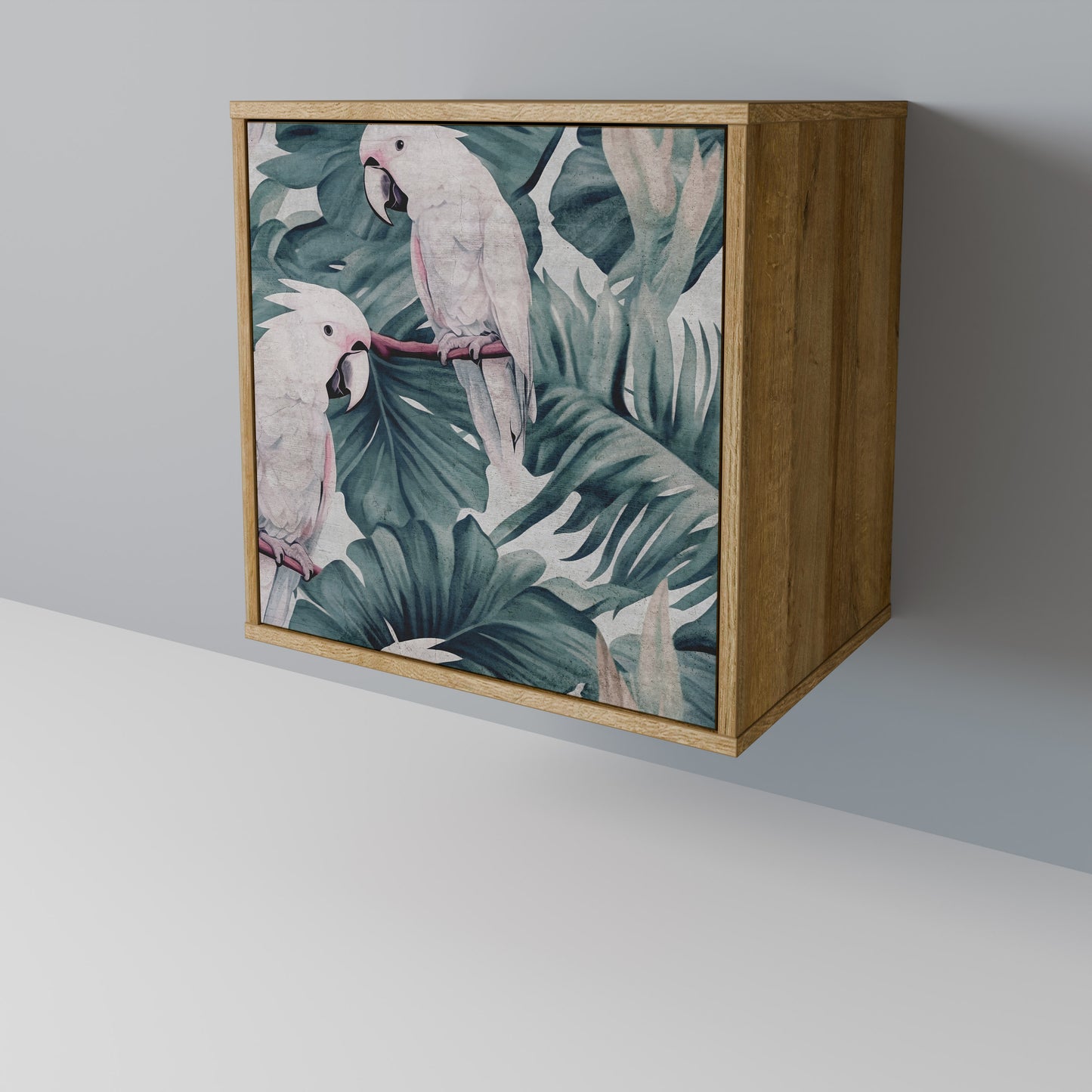 Credenza POPINJAY LOOK a 1 anta effetto rovere