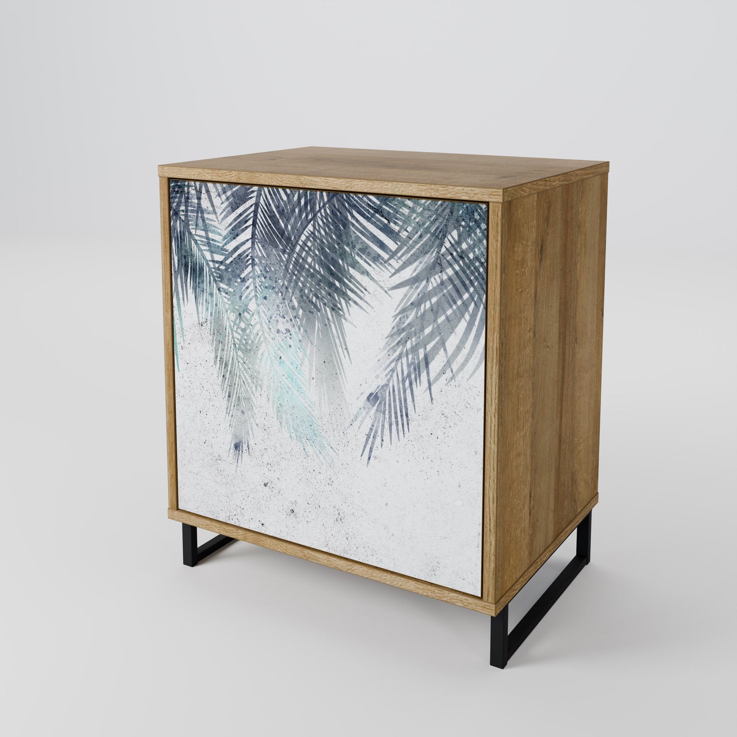 PALM VEIL 1-Door Sideboard in Oak Effect