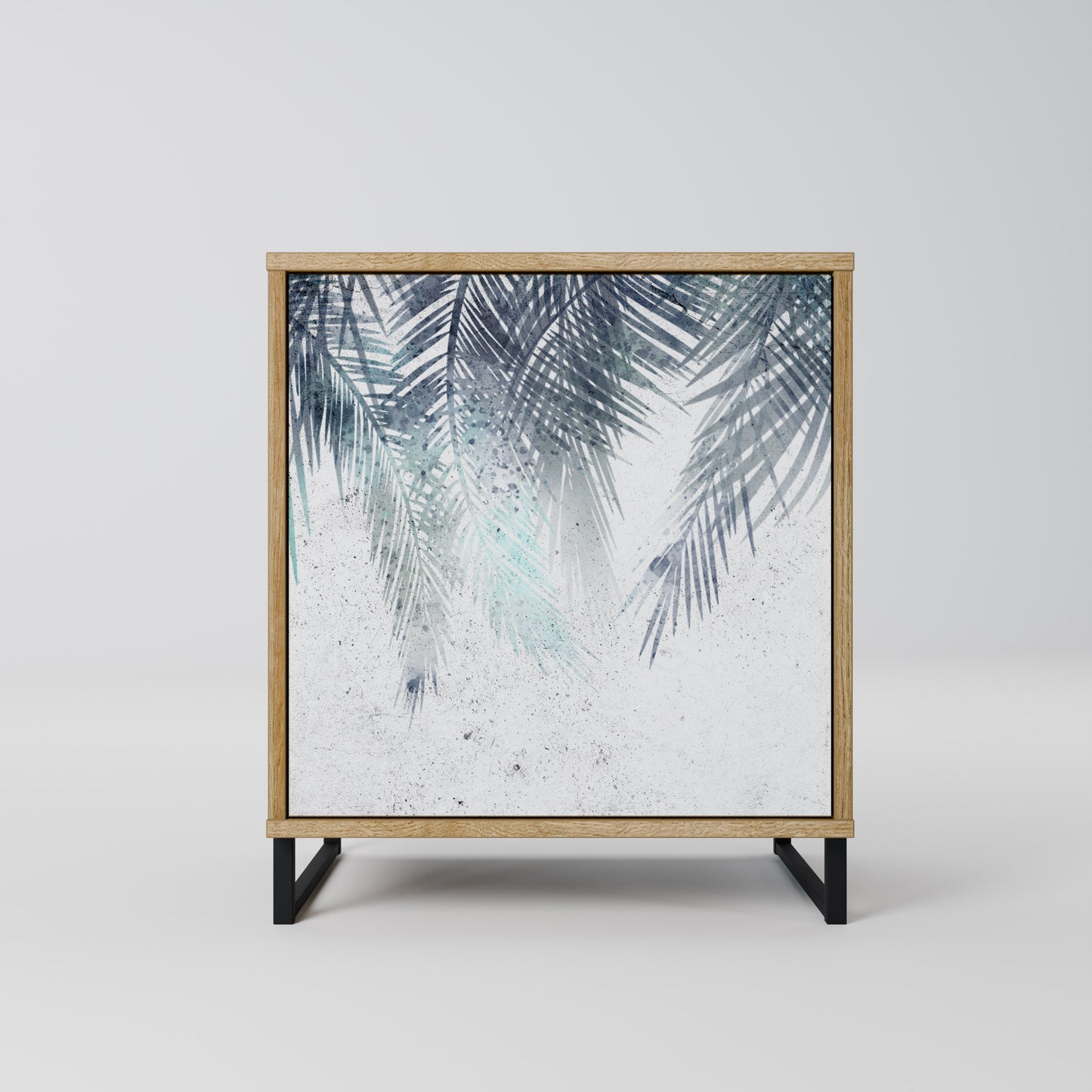 PALM VEIL 1-Door Sideboard in Oak Effect