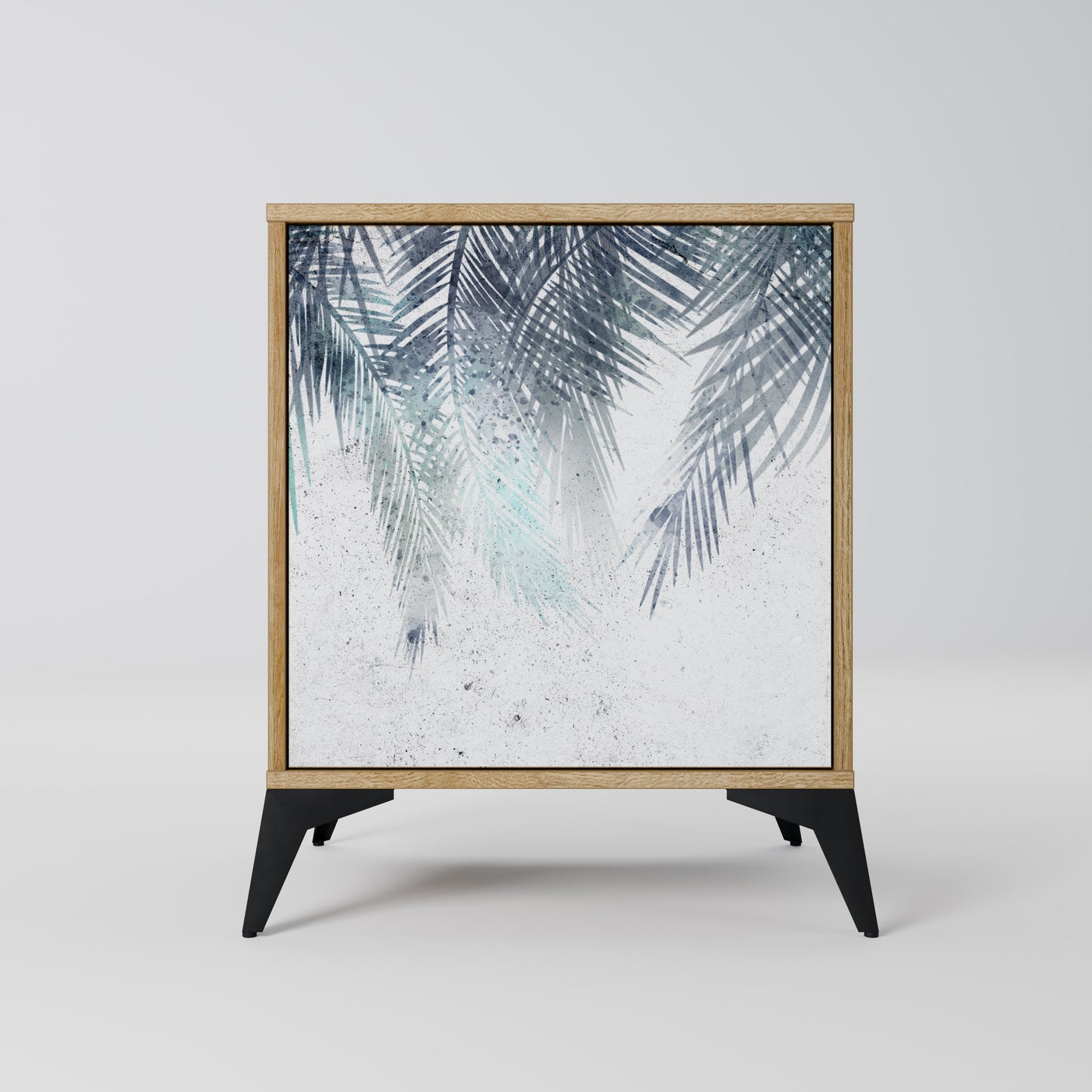 PALM VEIL 1-Door Sideboard in Oak Effect