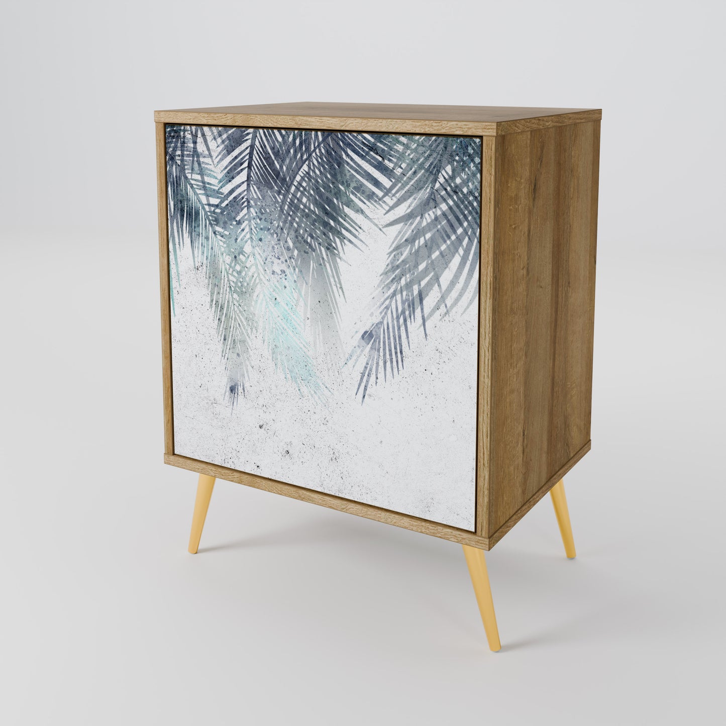 PALM VEIL 1-Door Sideboard in Oak Effect