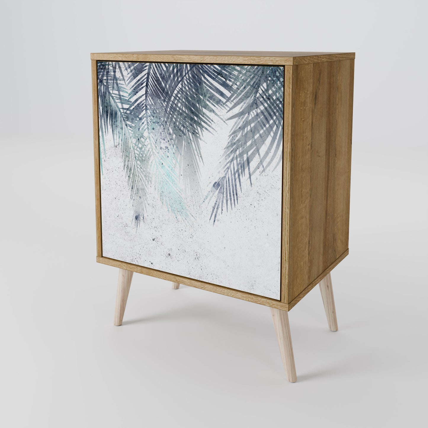 PALM VEIL 1-Door Sideboard in Oak Effect