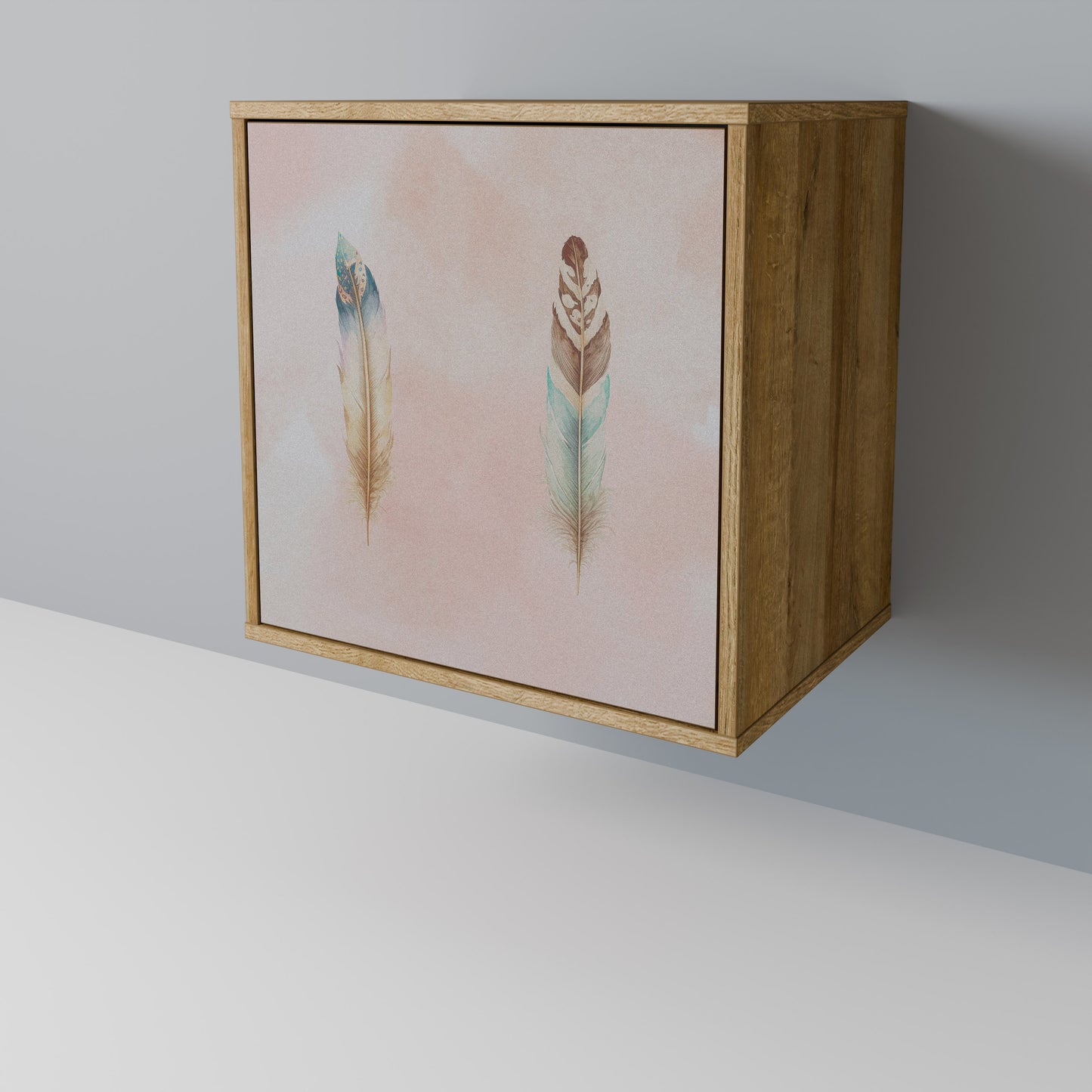 Credenza THE DELIQUESCE a 1 anta effetto rovere