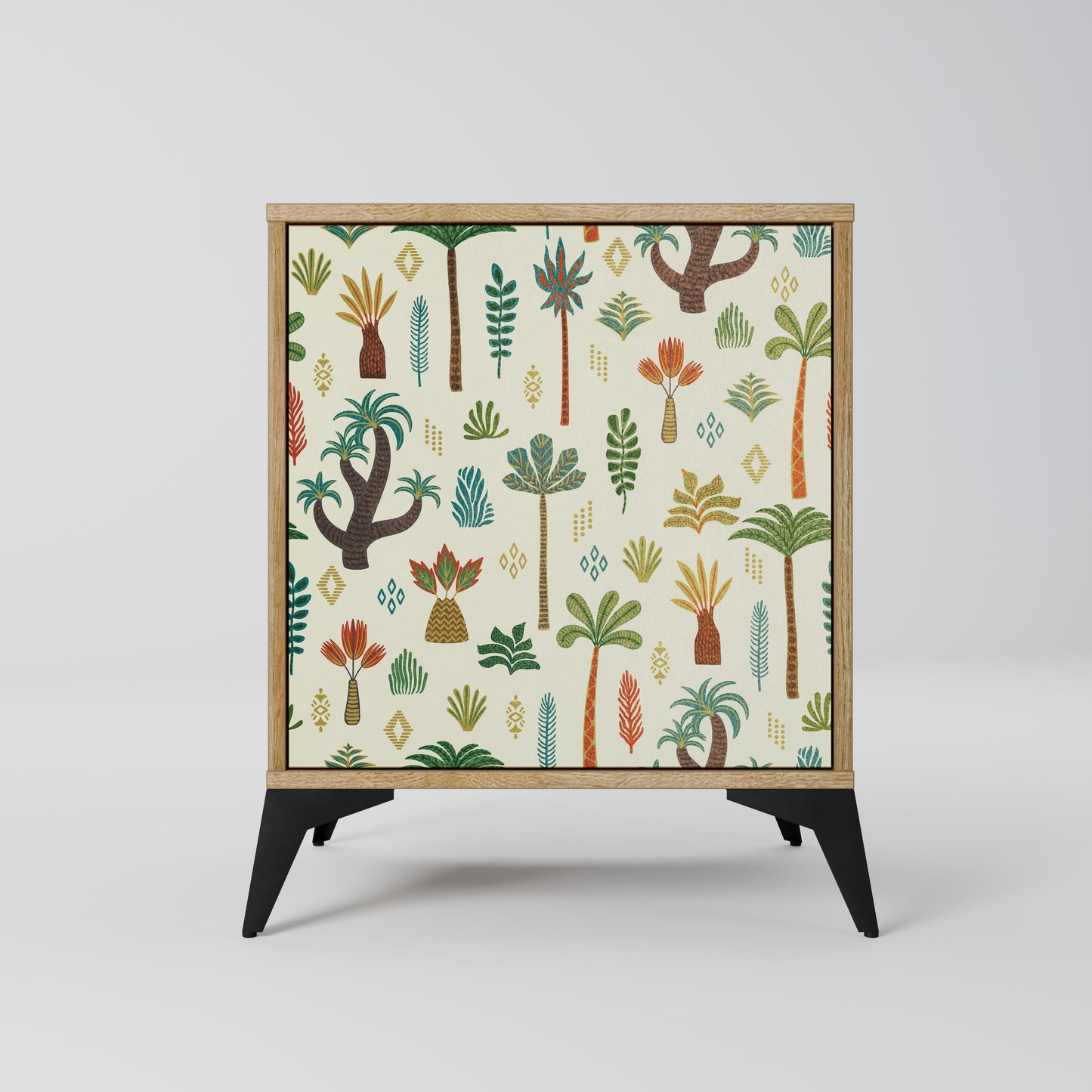 PALM SPRING 1-Door Sideboard in Oak Effect
