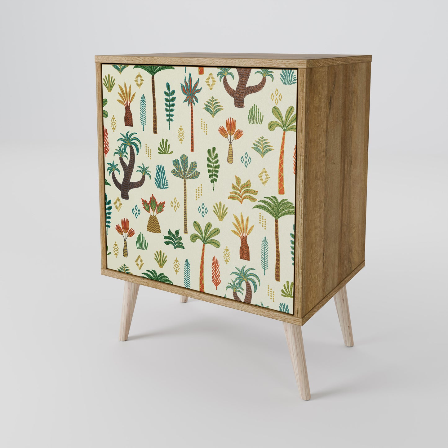 PALM SPRING 1-Door Sideboard in Oak Effect