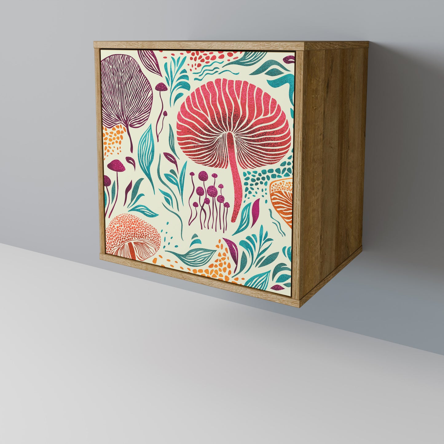 FUNGUS FANTASY 1-Door Sideboard in Oak Effect