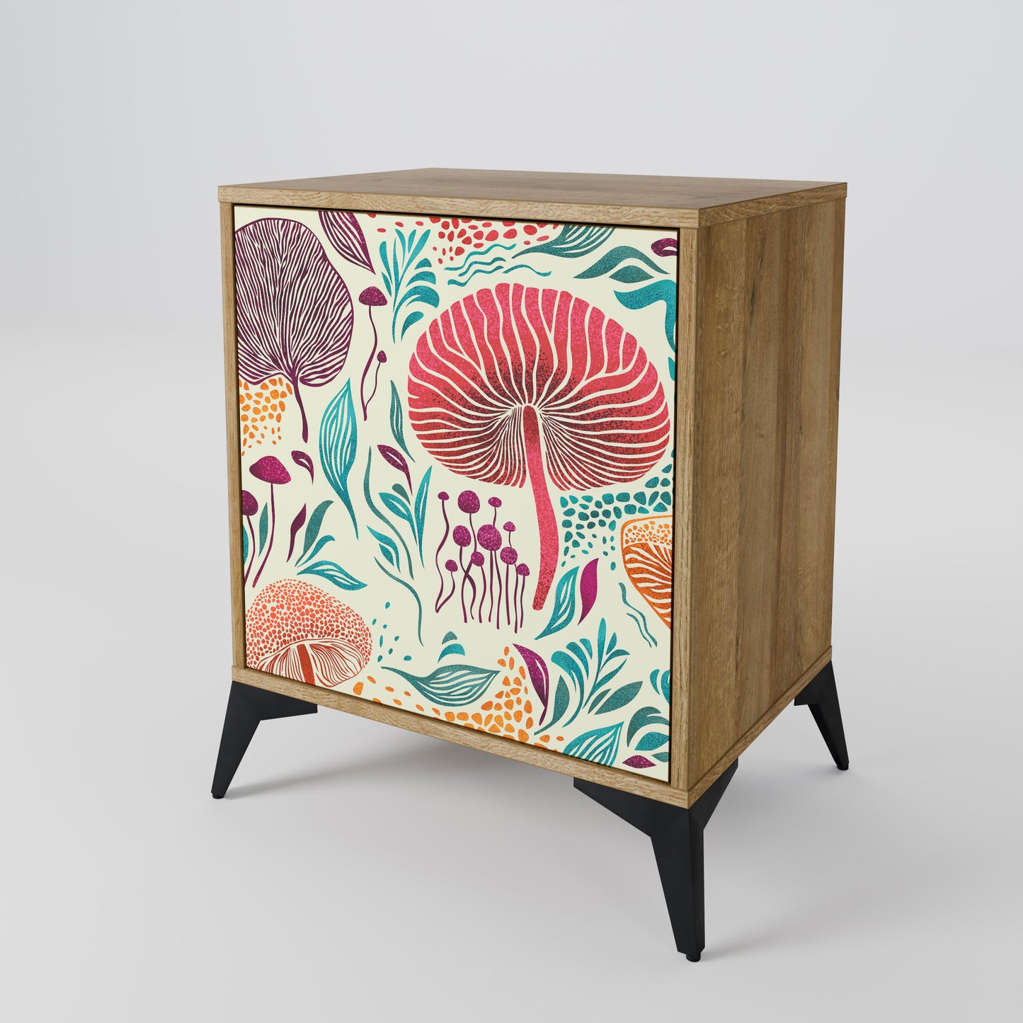 FUNGUS FANTASY 1-Door Sideboard in Oak Effect