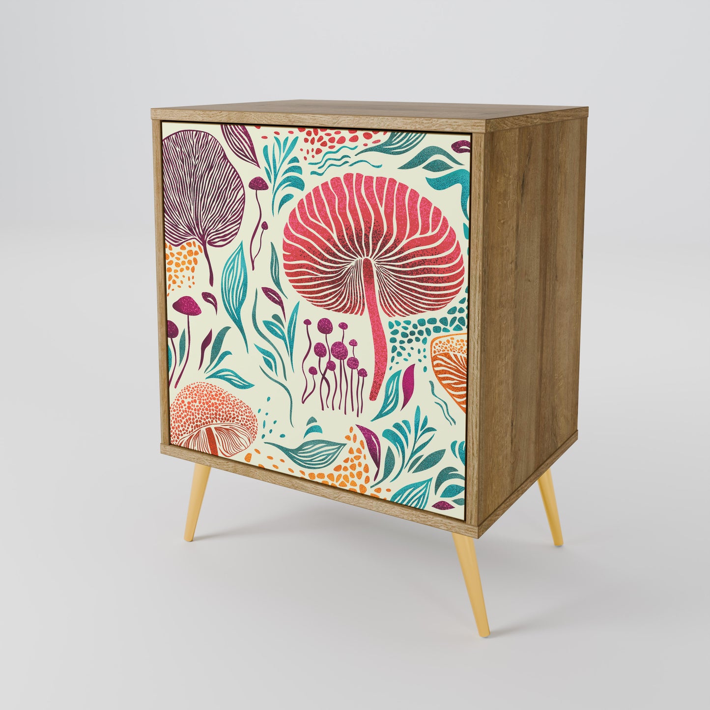 FUNGUS FANTASY 1-Door Sideboard in Oak Effect