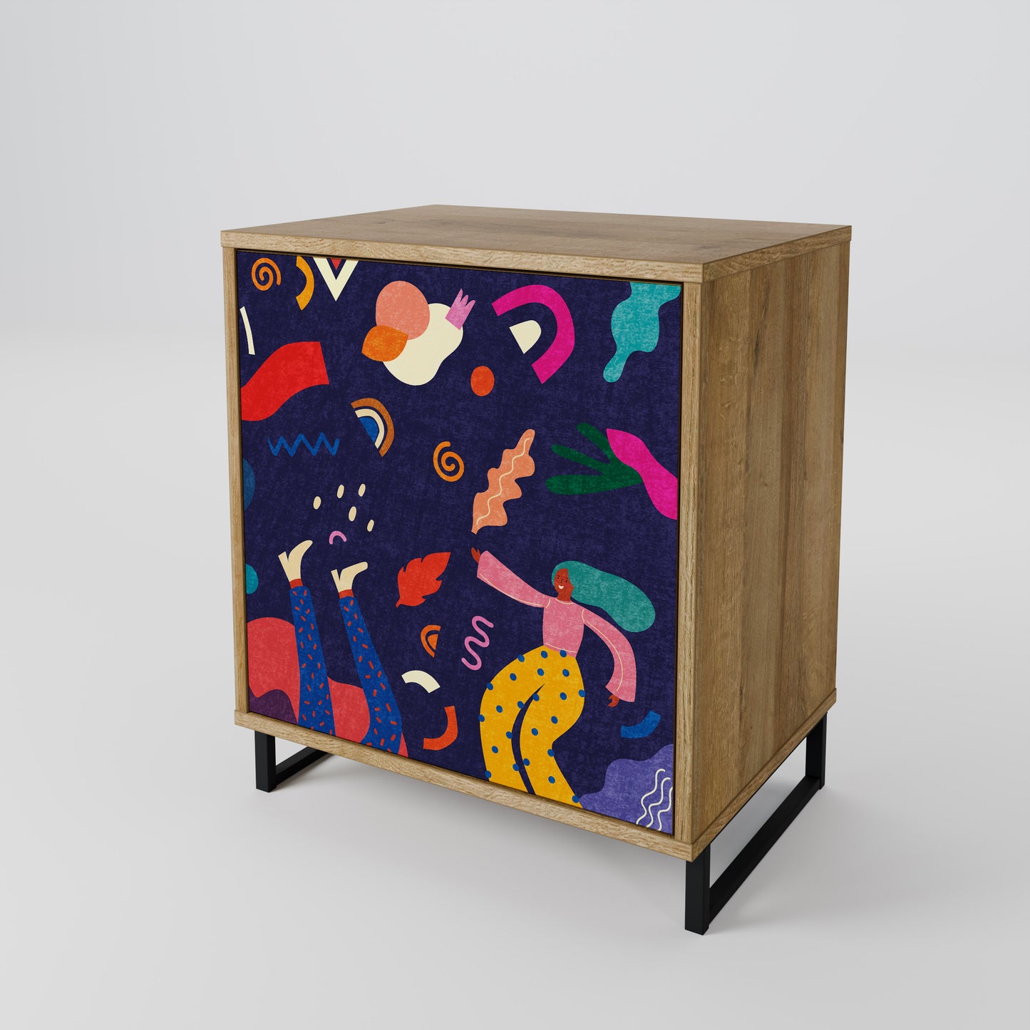 FESTIVE PLEASURES 1-Door Sideboard in Oak Effect