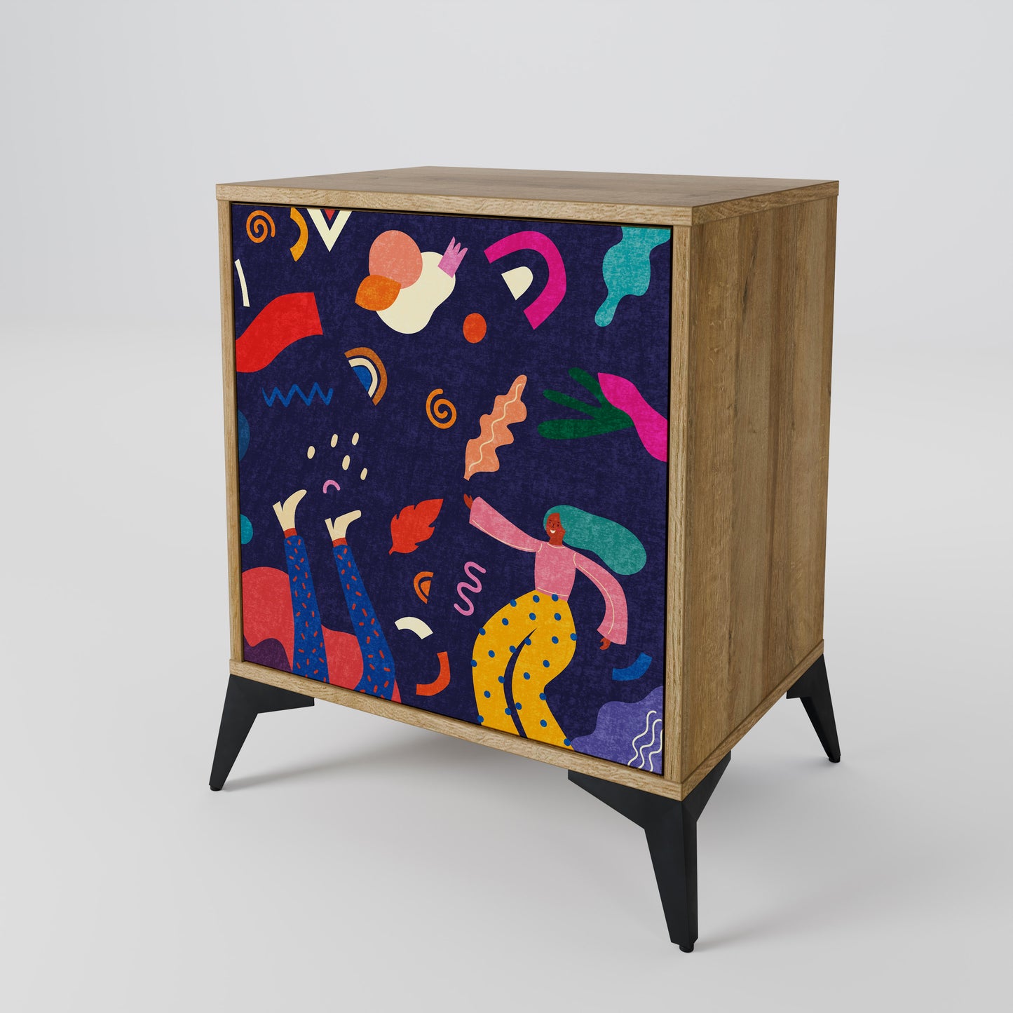 FESTIVE PLEASURES 1-Door Sideboard in Oak Effect