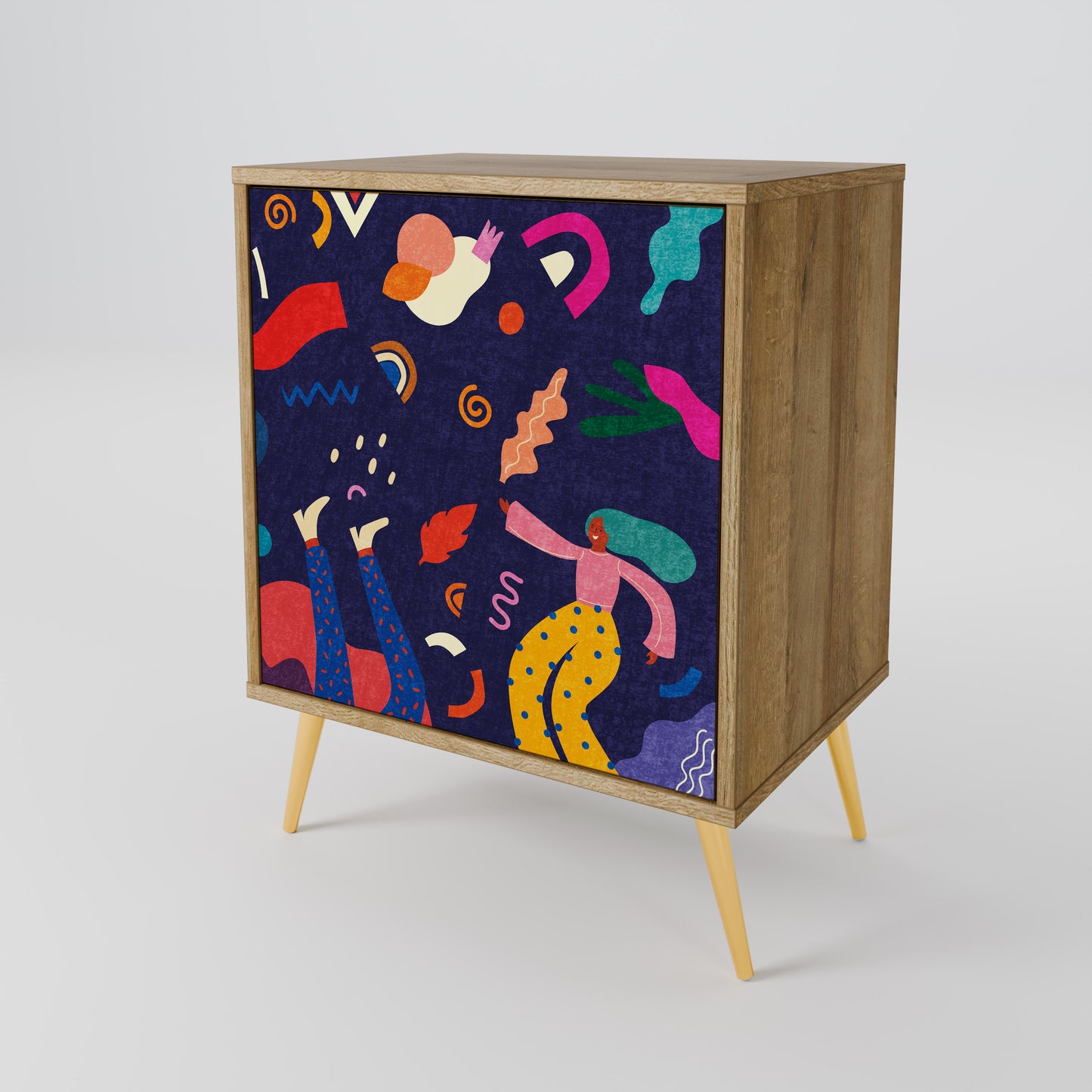 FESTIVE PLEASURES 1-Door Sideboard in Oak Effect