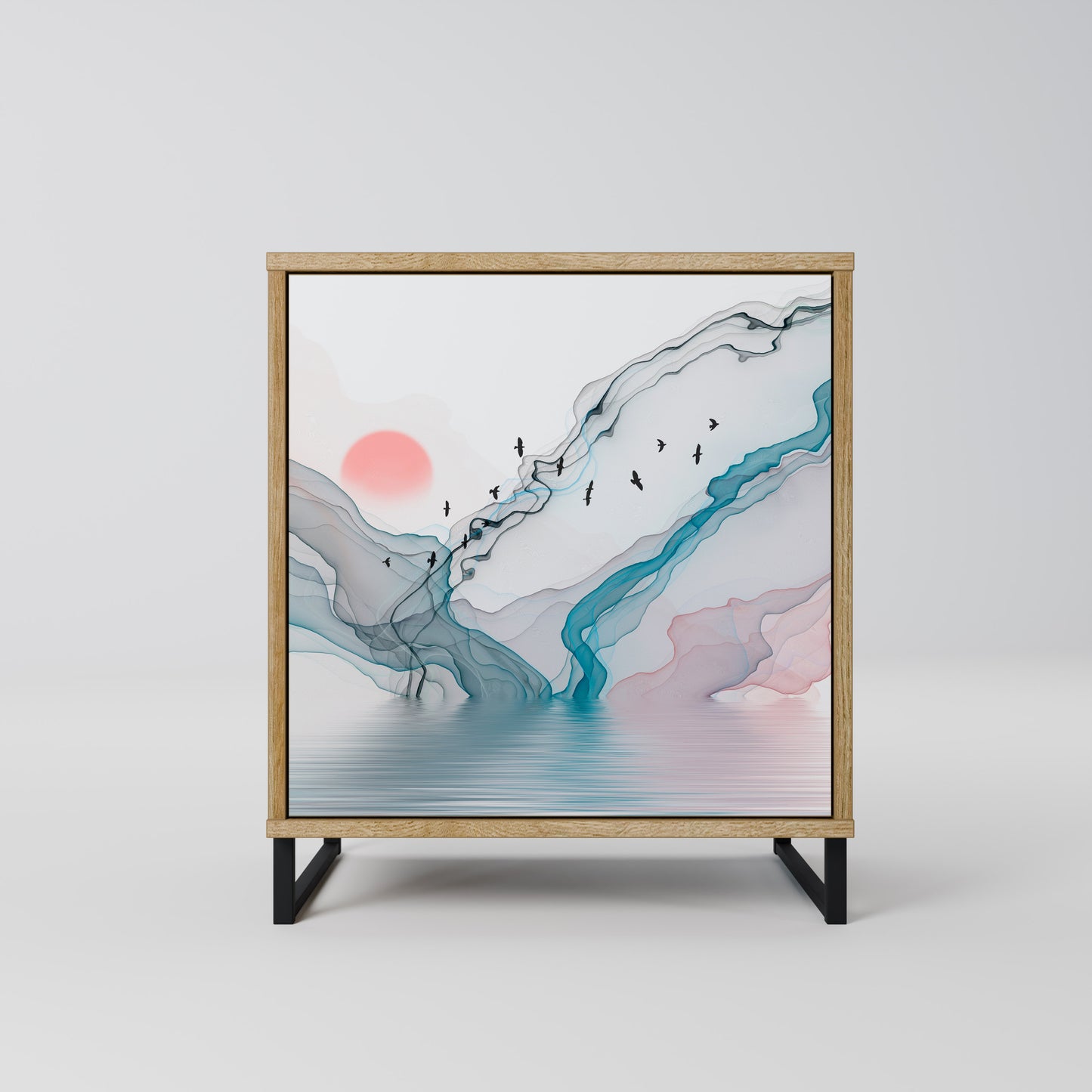 Credenza VELVET CROSSING a 1 anta effetto rovere