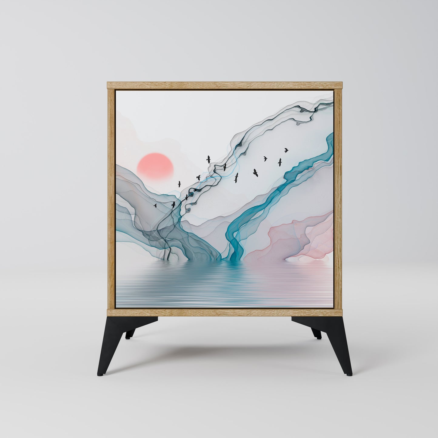 Credenza VELVET CROSSING a 1 anta effetto rovere