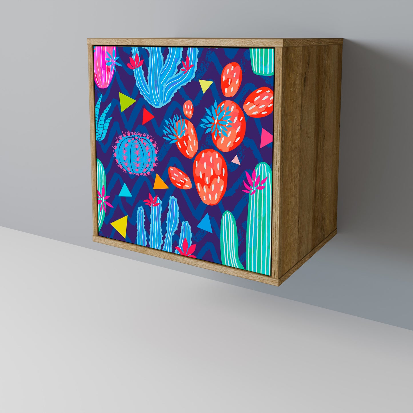 CACTUS VIBES 1-Door Sideboard in Oak Effect