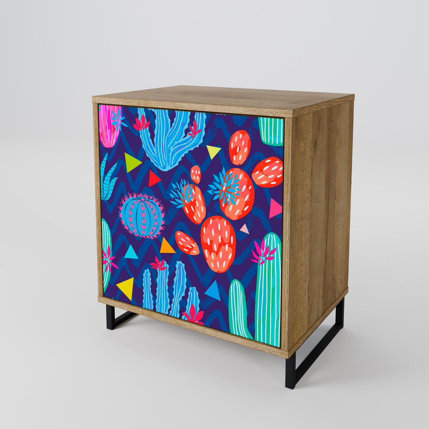 CACTUS VIBES 1-Door Sideboard in Oak Effect