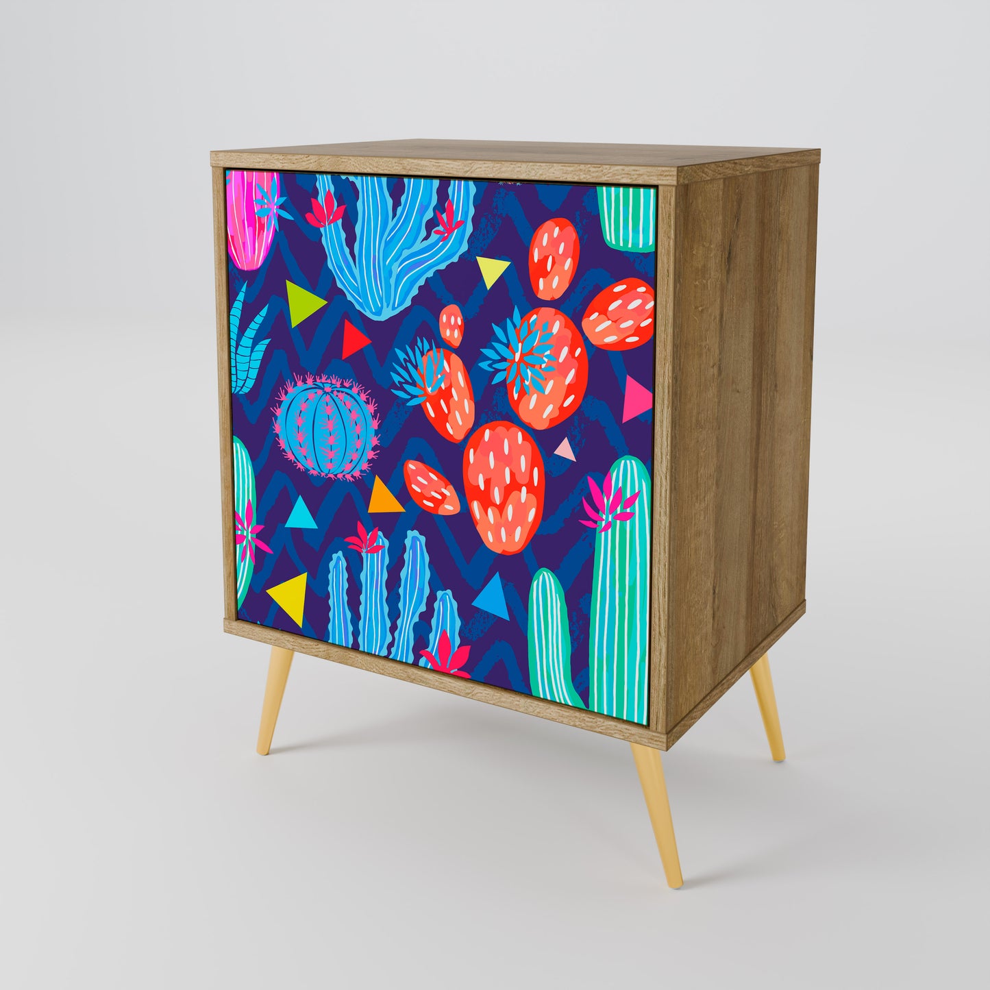 CACTUS VIBES 1-Door Sideboard in Oak Effect
