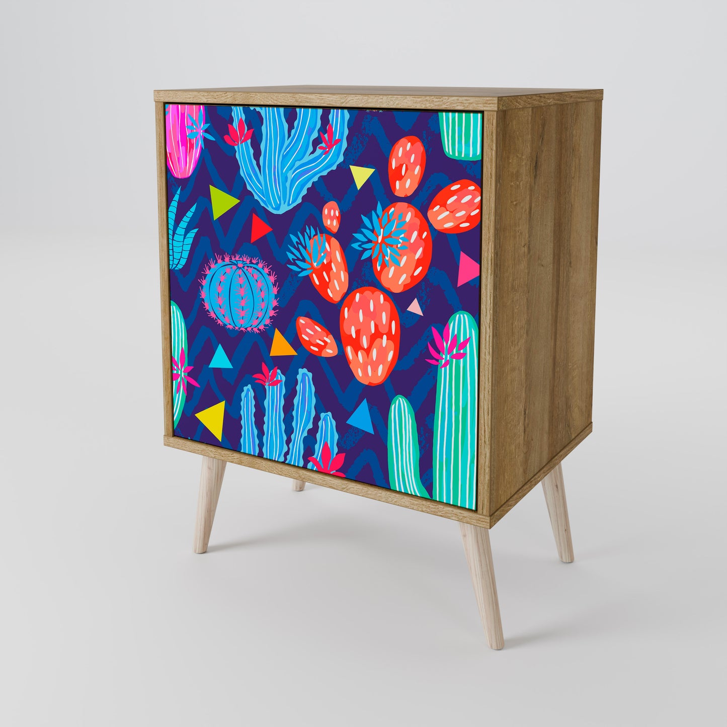 CACTUS VIBES 1-Door Sideboard in Oak Effect