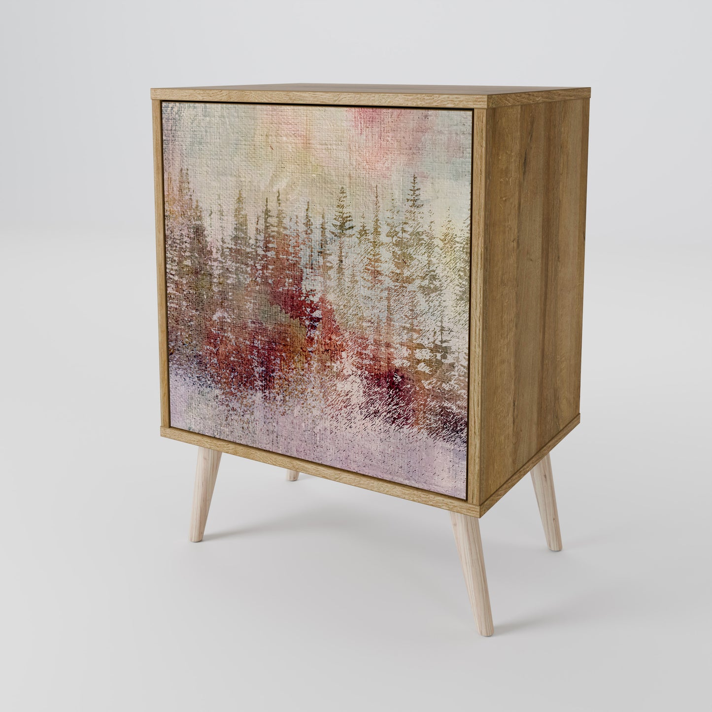 VEILED SUMMIT 1-Door Sideboard in Oak Effect