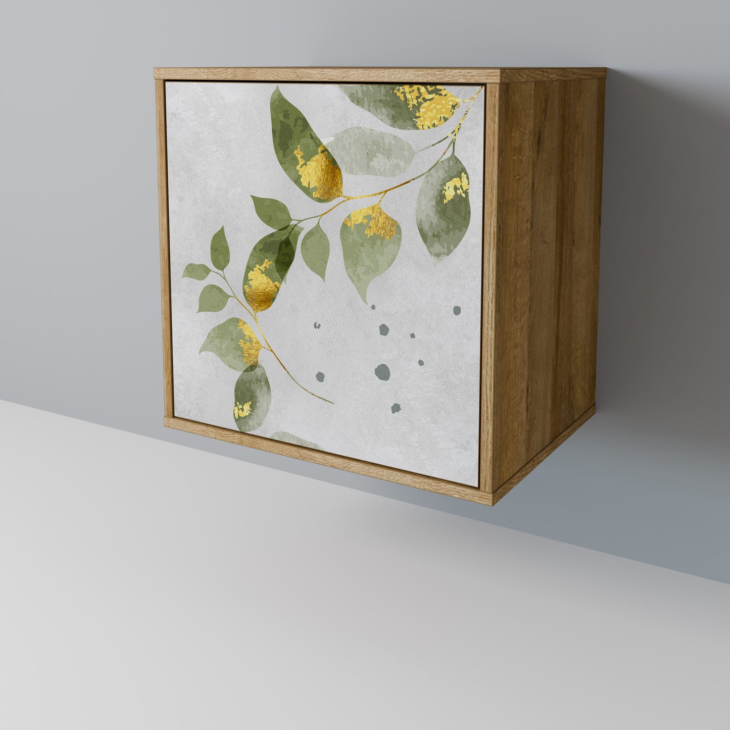 ELEGANT BOTANICS 1-Door Sideboard in Oak Effect