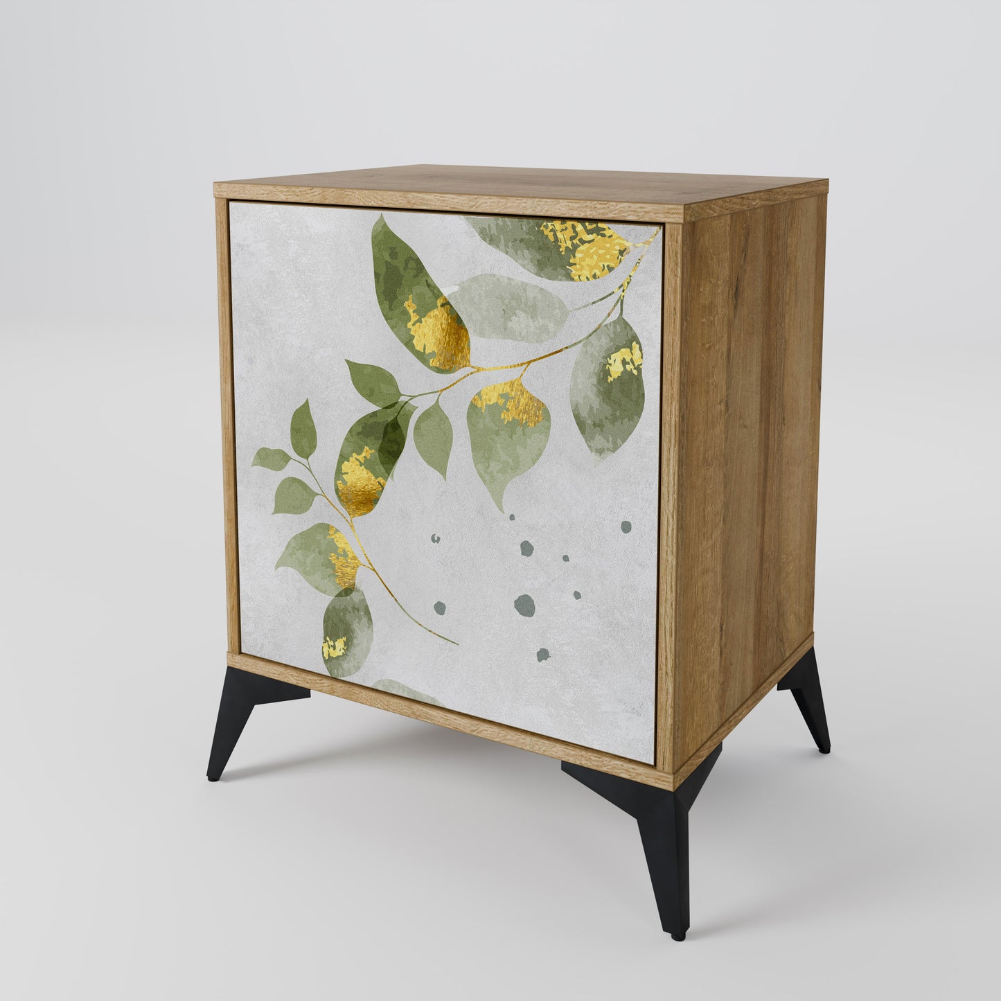ELEGANT BOTANICS 1-Door Sideboard in Oak Effect