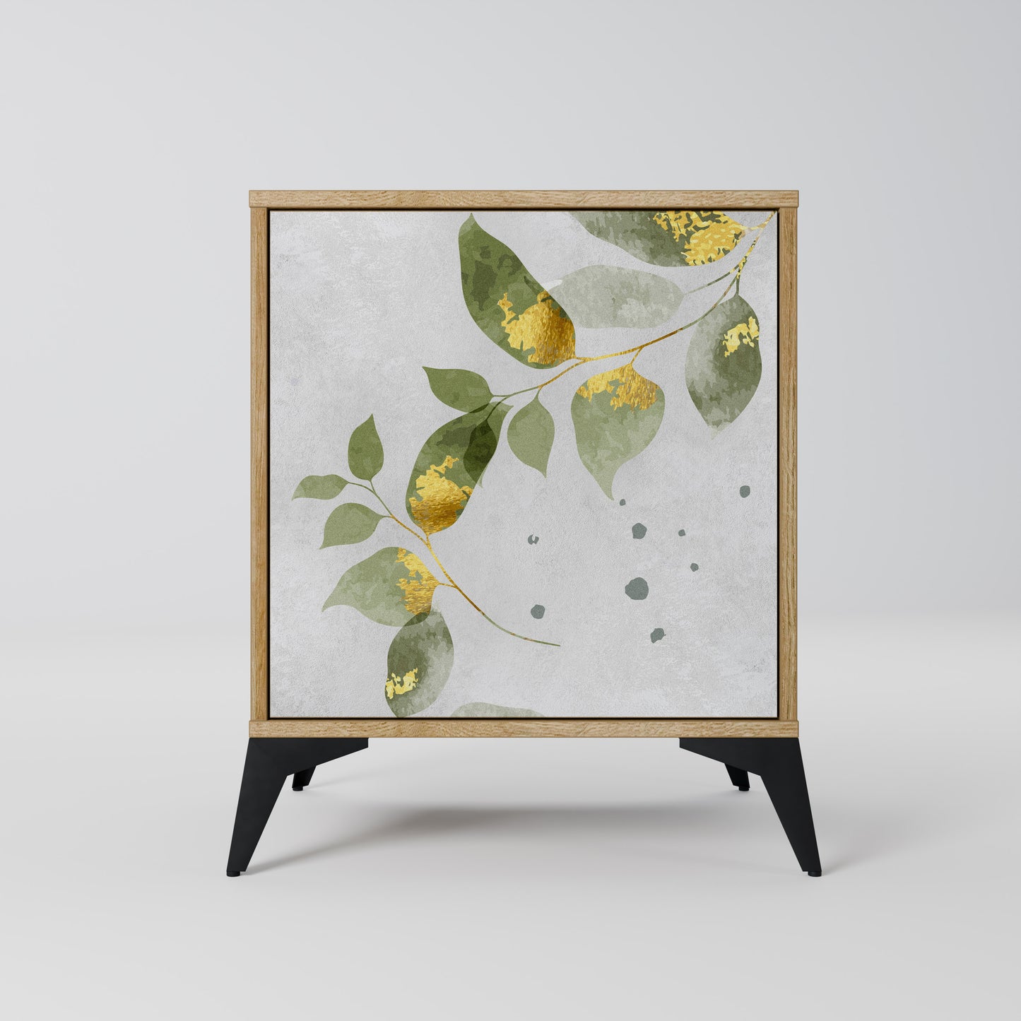 ELEGANT BOTANICS 1-Door Sideboard in Oak Effect