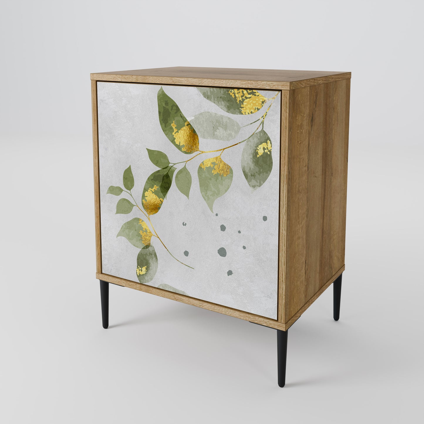 ELEGANT BOTANICS 1-Door Sideboard in Oak Effect