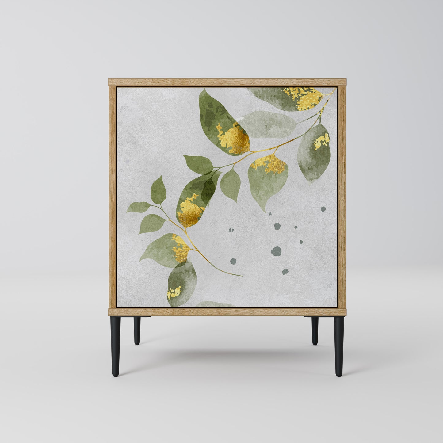 ELEGANT BOTANICS 1-Door Sideboard in Oak Effect