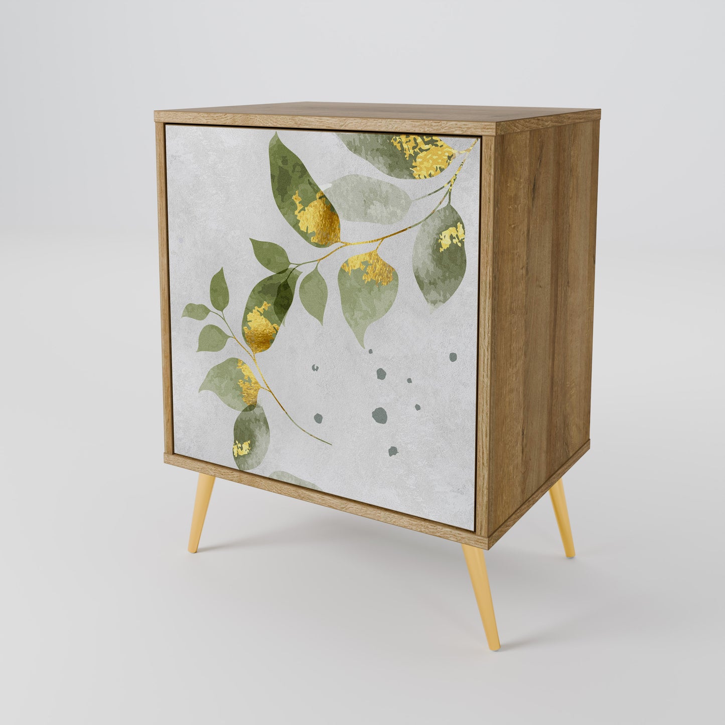ELEGANT BOTANICS 1-Door Sideboard in Oak Effect