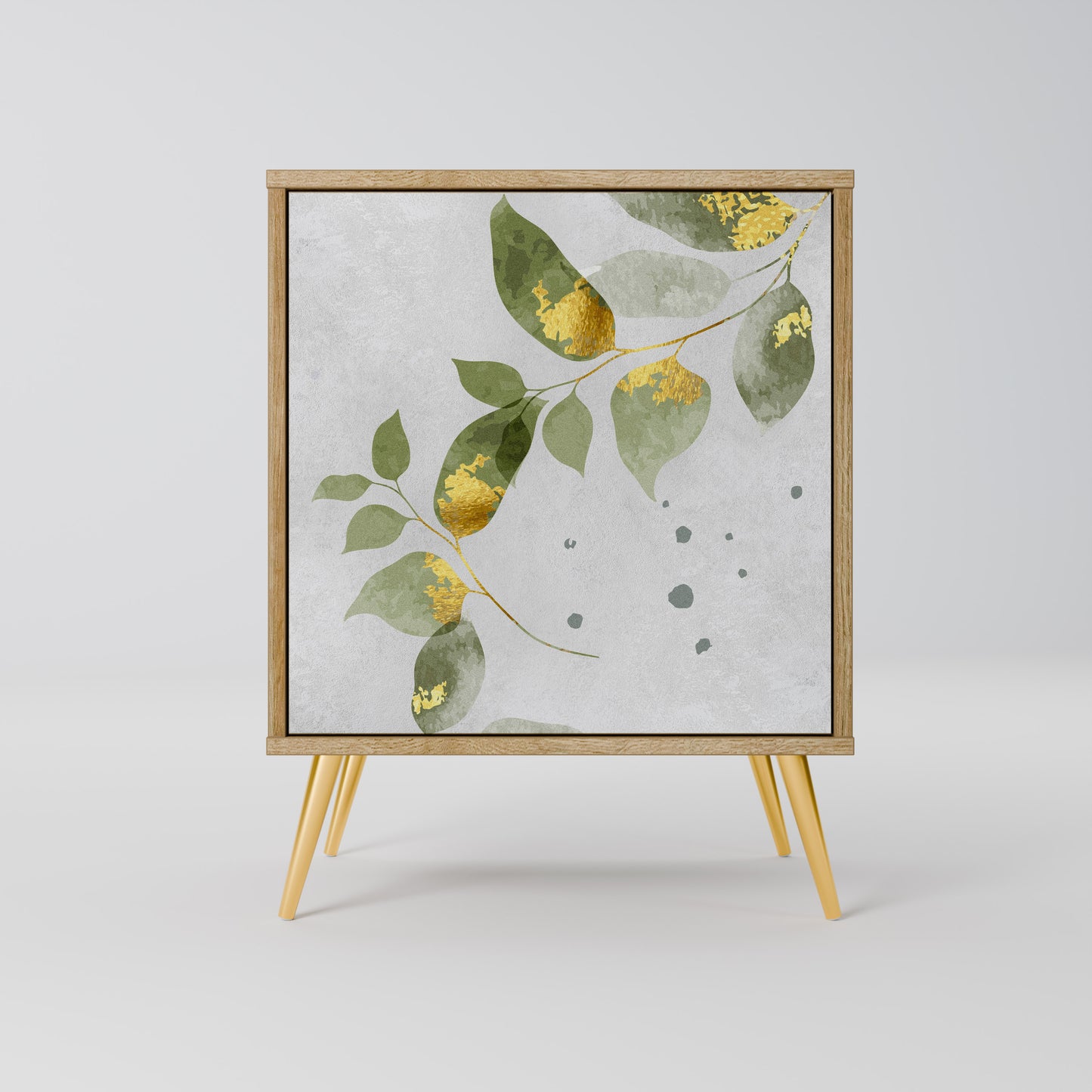 ELEGANT BOTANICS 1-Door Sideboard in Oak Effect