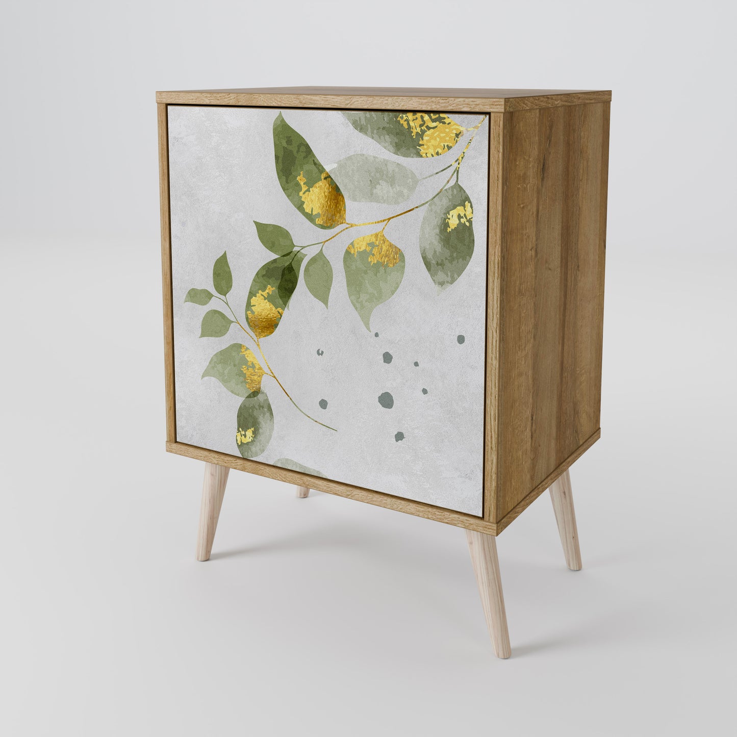 ELEGANT BOTANICS 1-Door Sideboard in Oak Effect