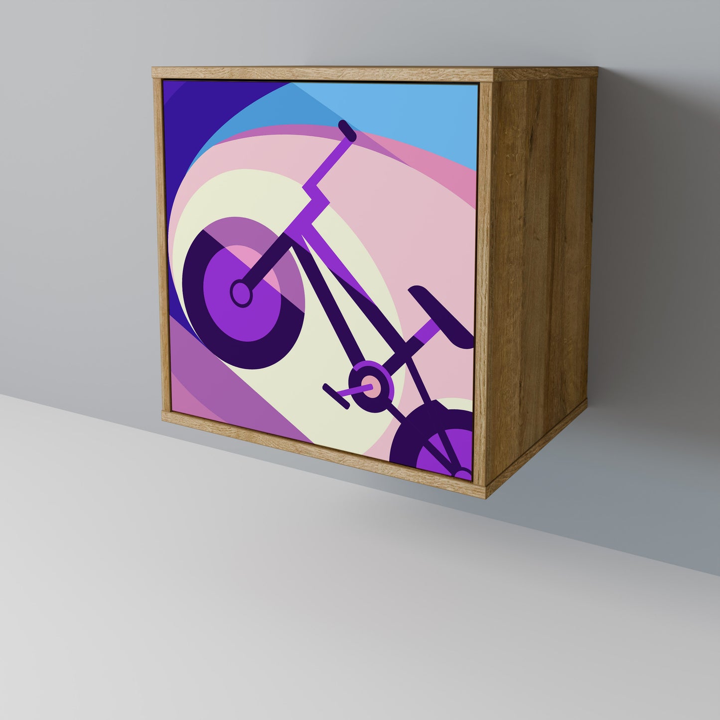 BIKE DREAMS 1-Door Sideboard in Oak Effect
