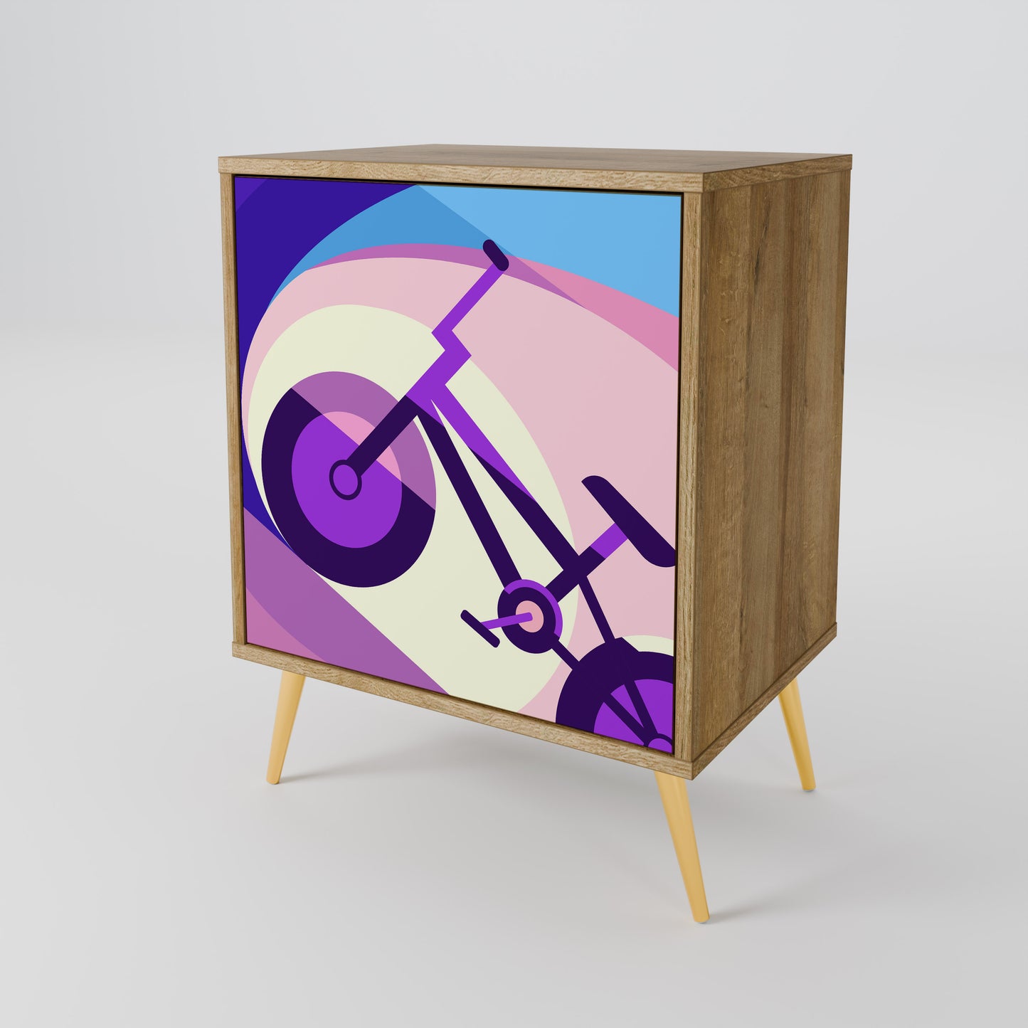 BIKE DREAMS 1-Door Sideboard in Oak Effect