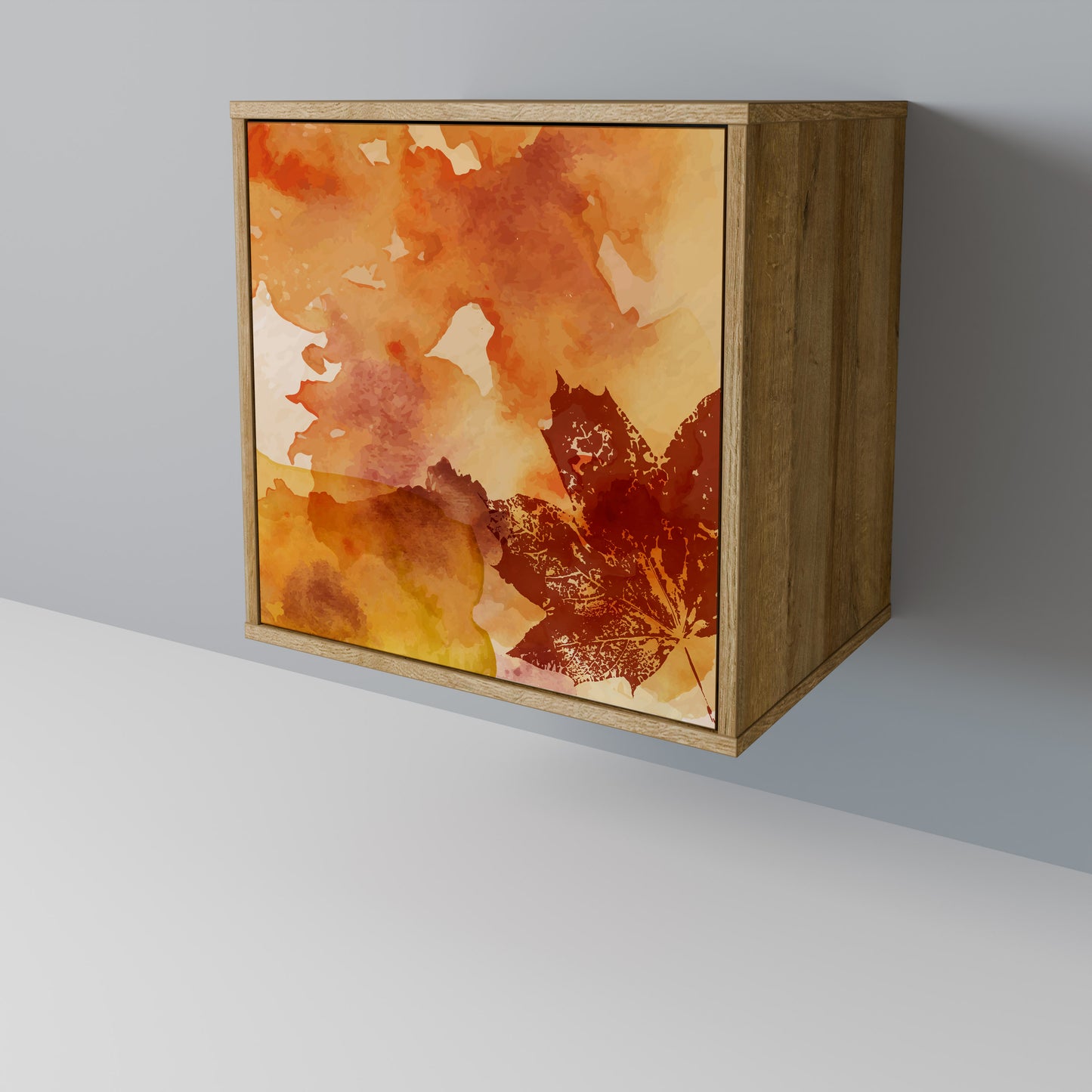 Credenza TRACES OF AUTUMN a 1 anta effetto rovere