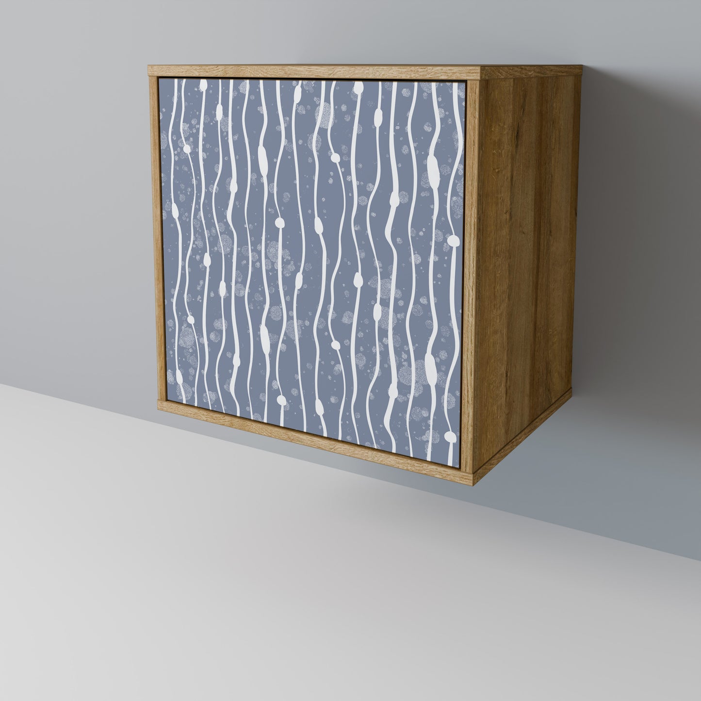 GRAPHITE RAIN 1-Door Sideboard in Oak Effect
