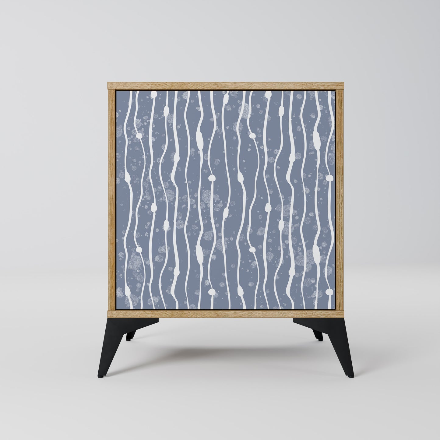 GRAPHITE RAIN 1-Door Sideboard in Oak Effect