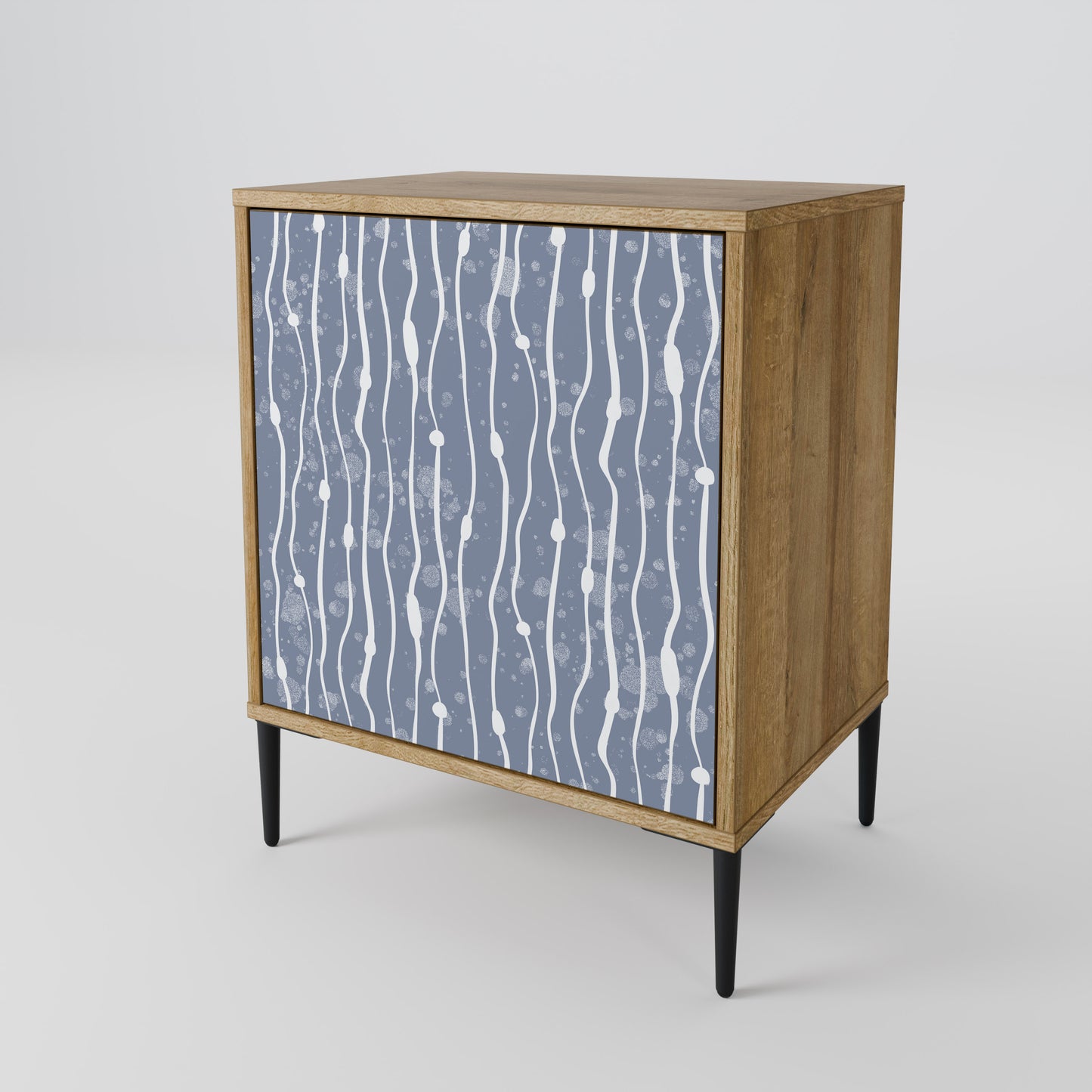 GRAPHITE RAIN 1-Door Sideboard in Oak Effect