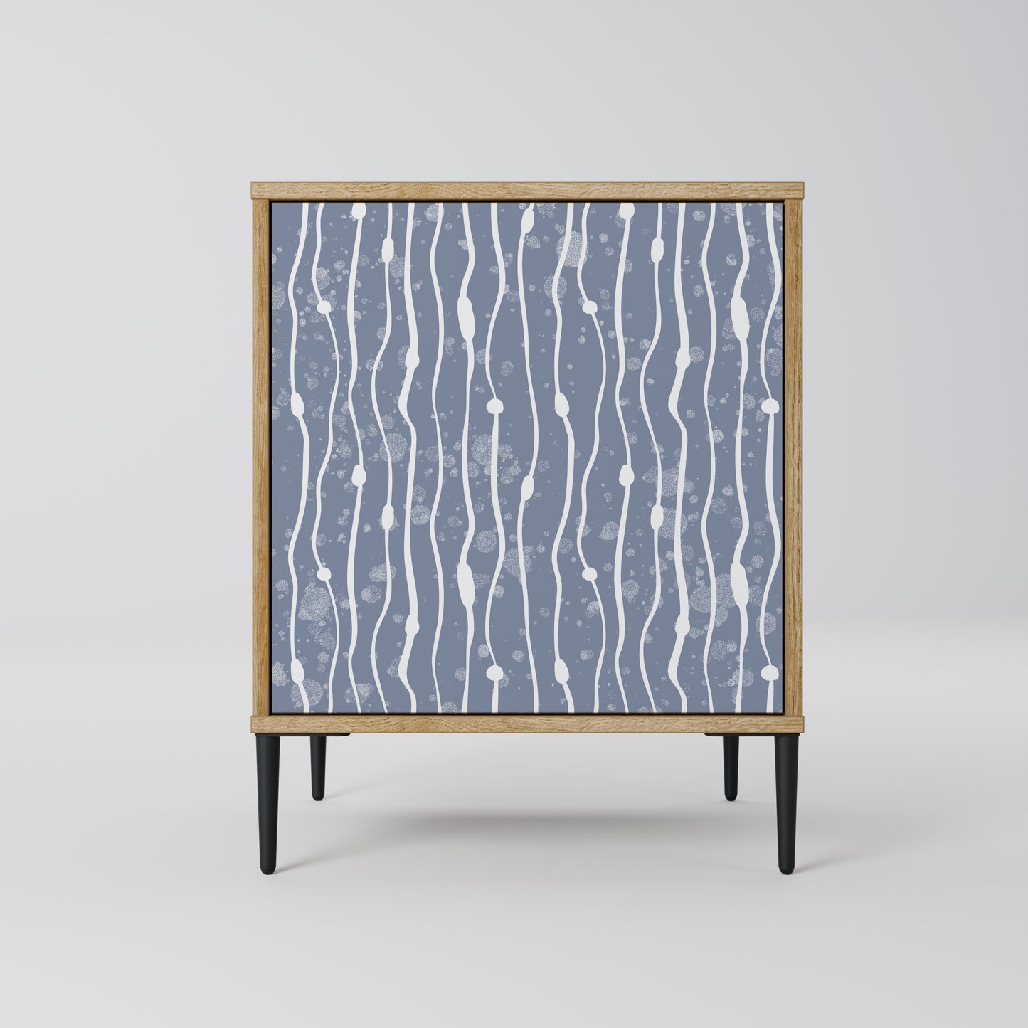 GRAPHITE RAIN 1-Door Sideboard in Oak Effect