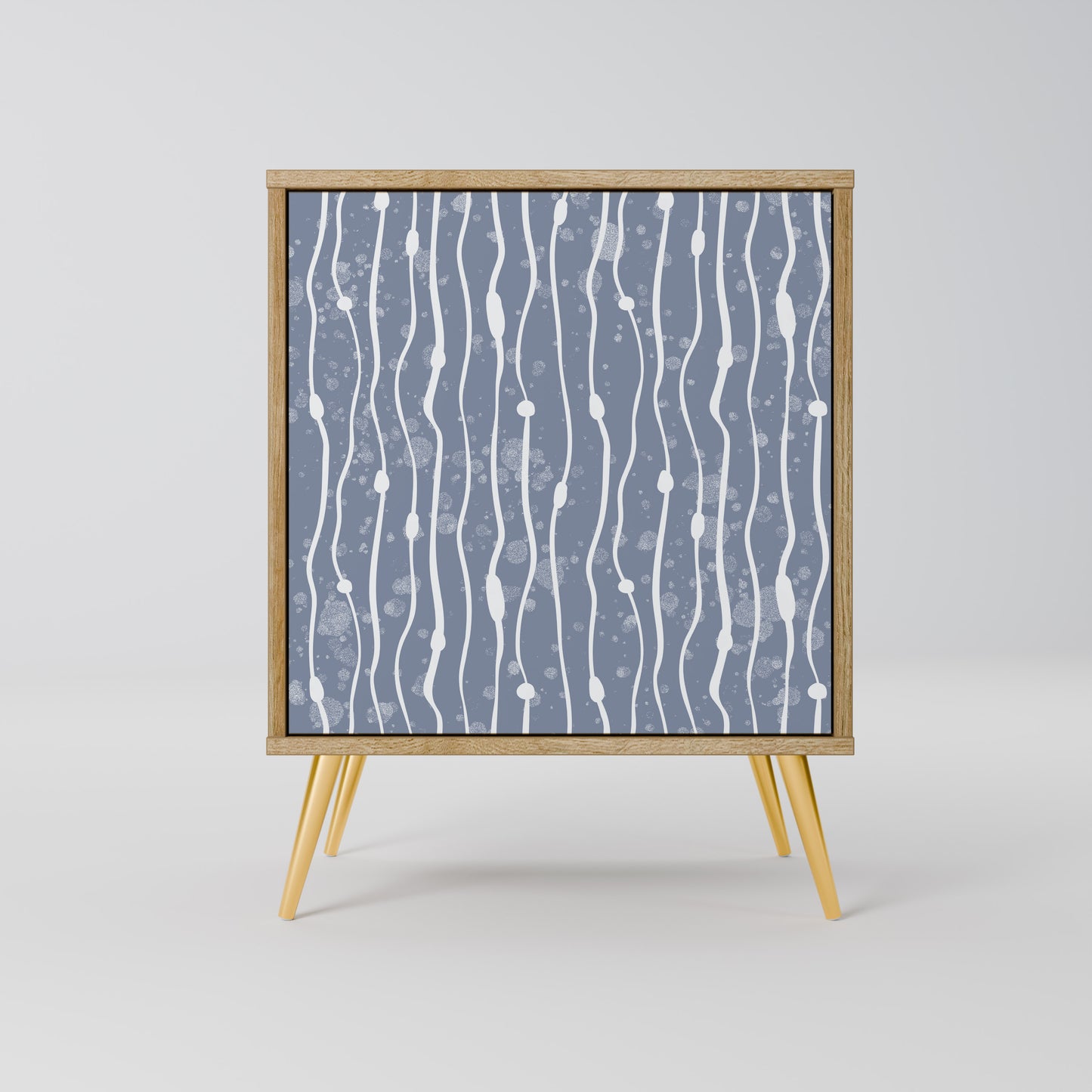 GRAPHITE RAIN 1-Door Sideboard in Oak Effect